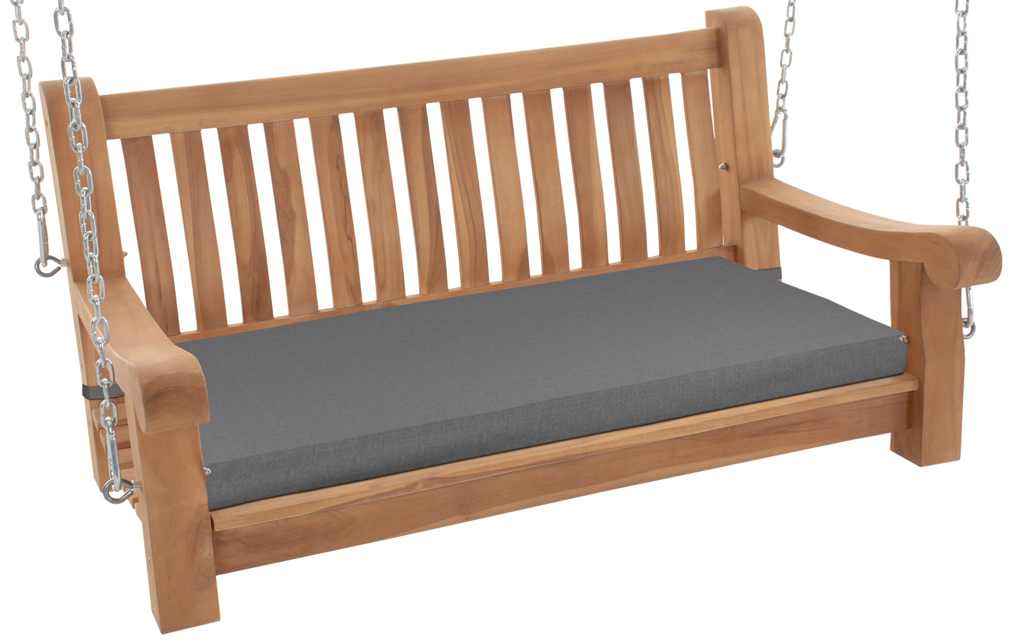 Schaukelbank wetterfest Joyce mit Sitzkissen dunkelgrau 106x48x8 cm