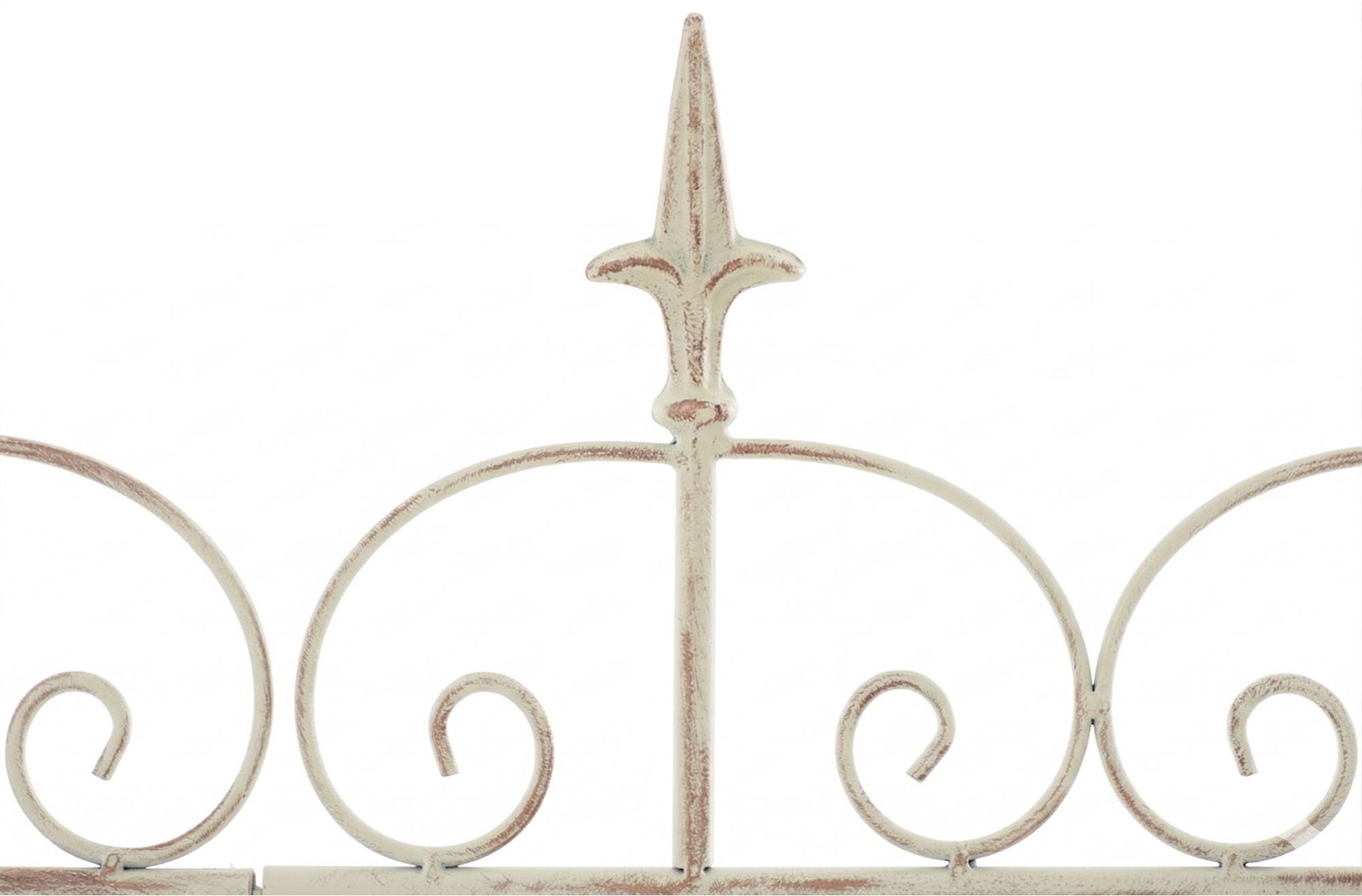 4er Set Gartenzäune Mangold antik-creme