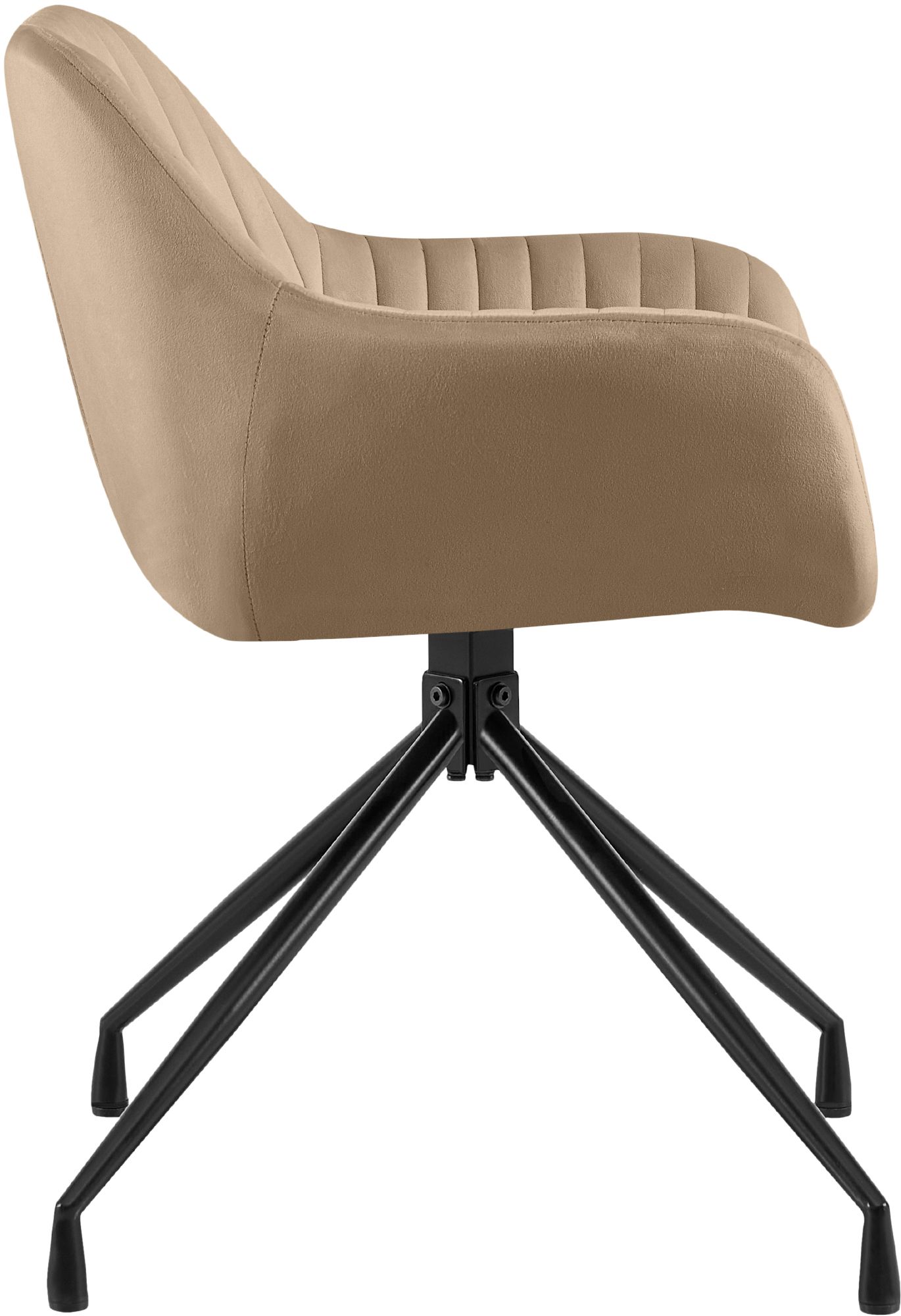 2er Set Esszimmerstühle Welby taupe Samt