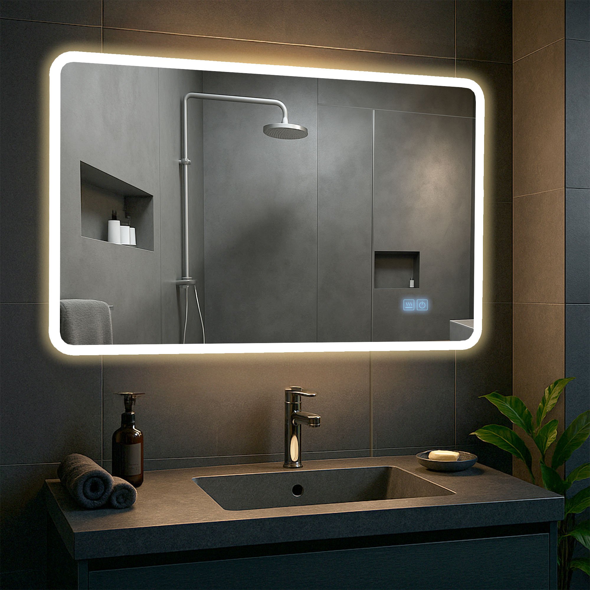 Badspiegel Jericho mit Bluetooth 70x100 cm