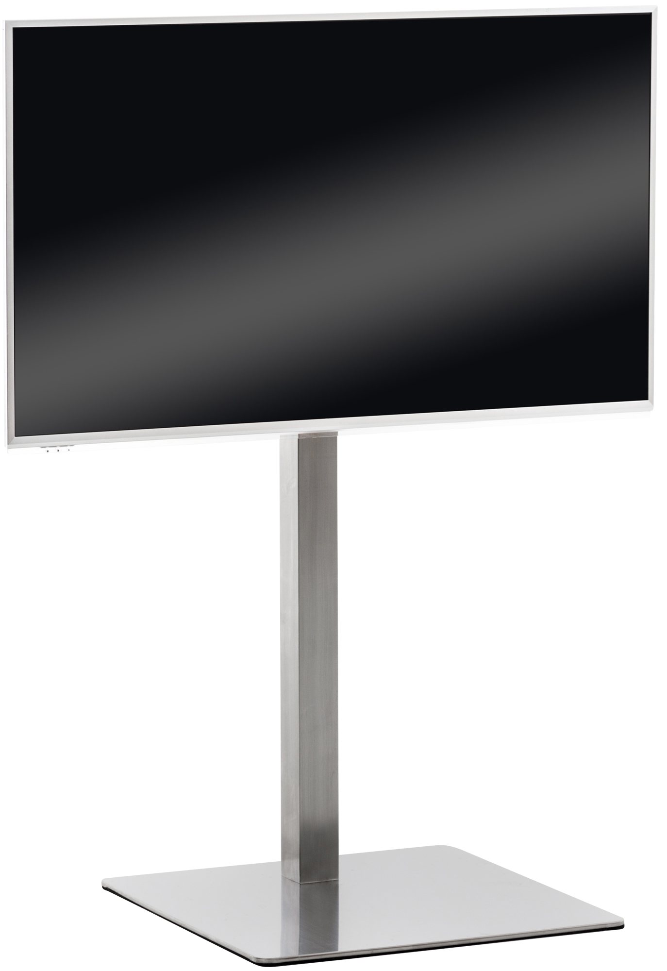 TV Standfuß edelstahl eckig