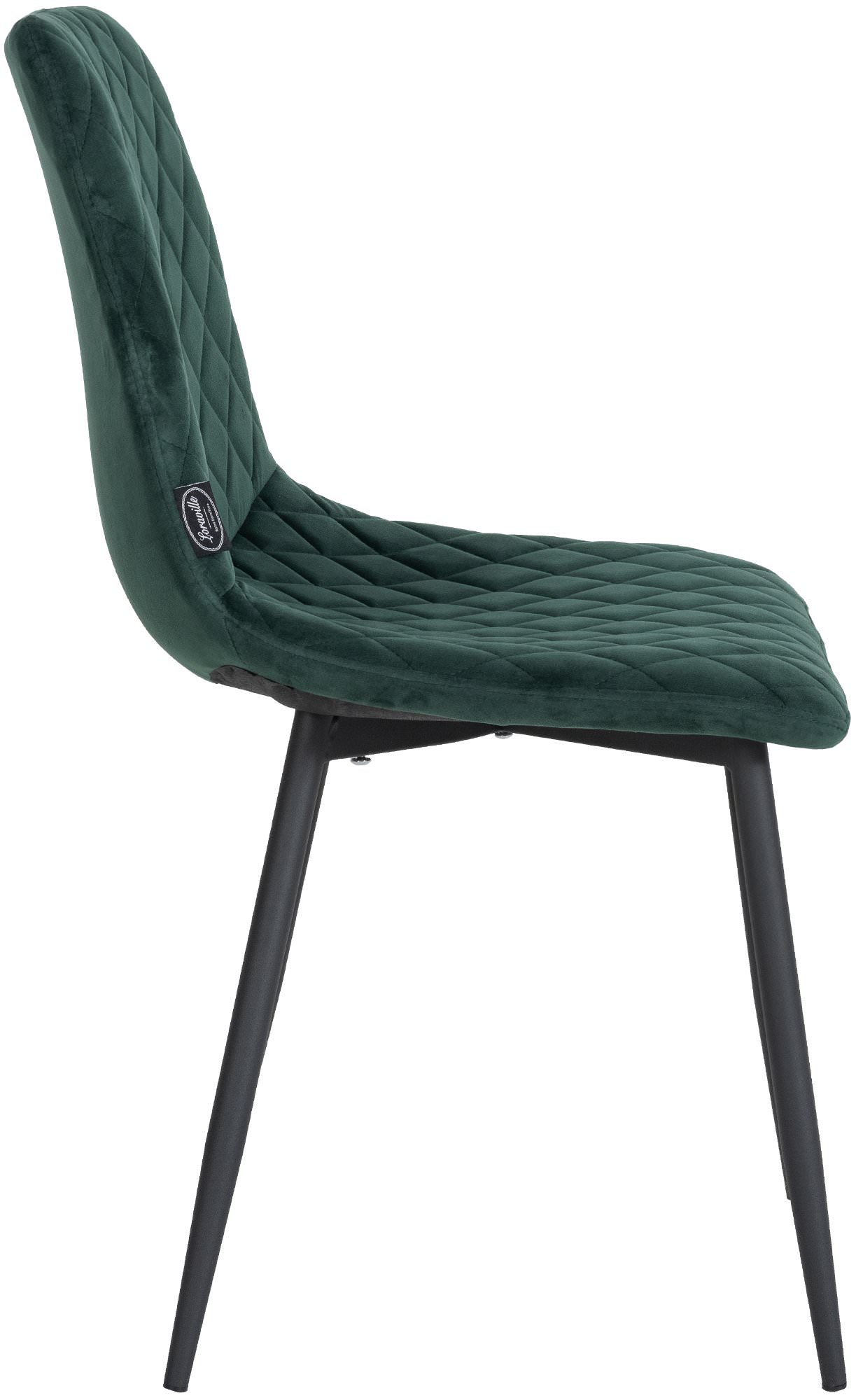 4er Set Stühle Telde Samt dunkelgrün