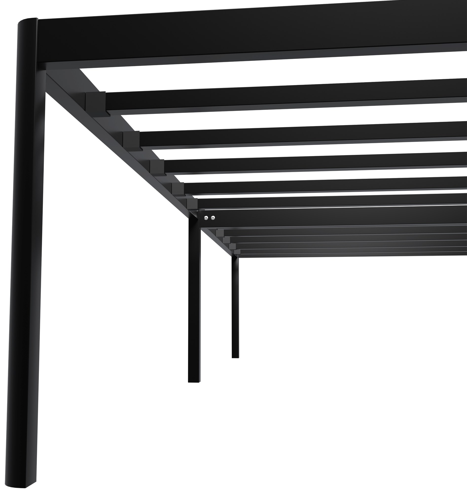 Metallbett Hamlin schwarz 200x180x41 cm