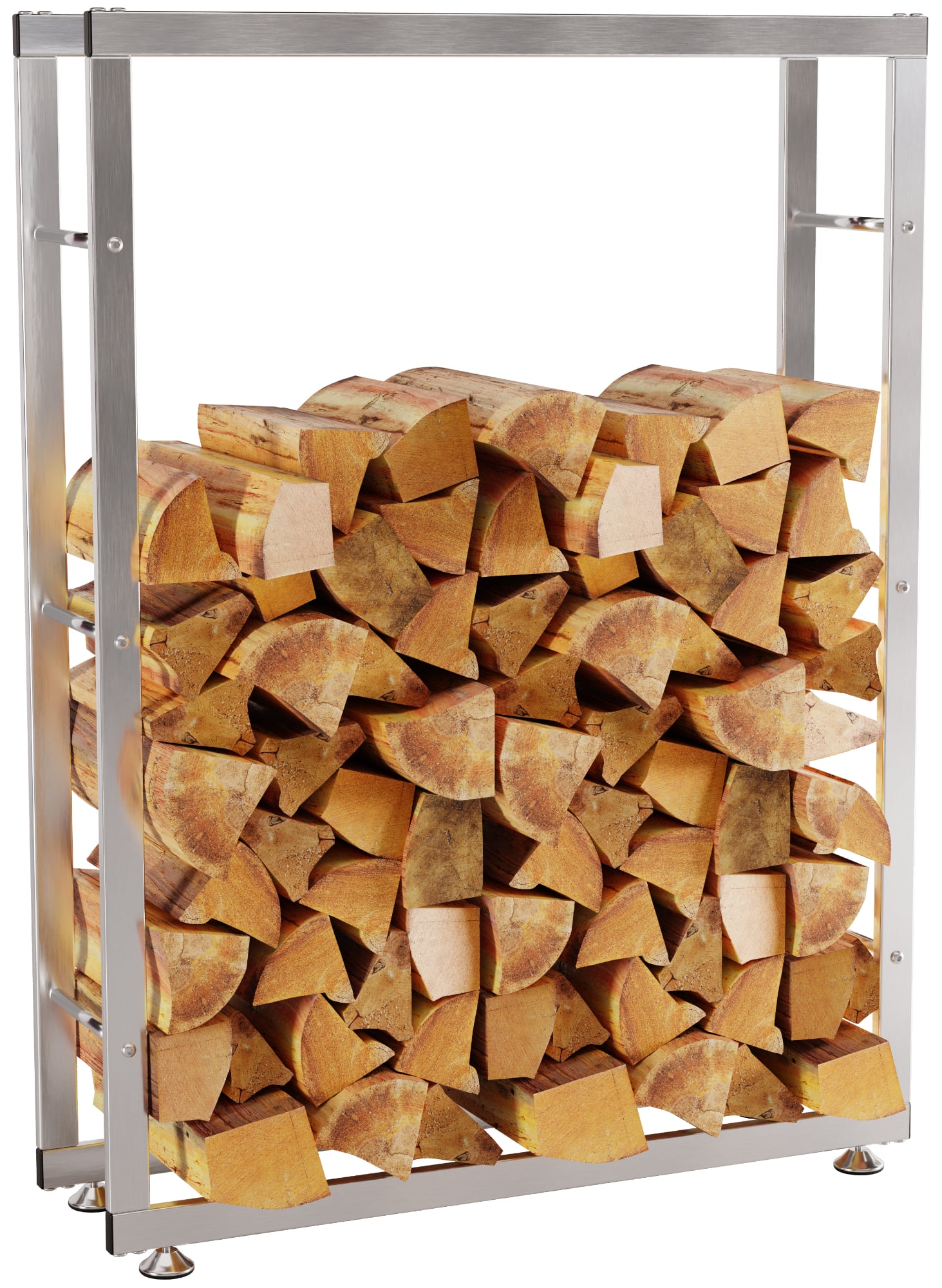 Kaminholzständer Keri V2 Edelstahl edelstahl 25x80x150 cm