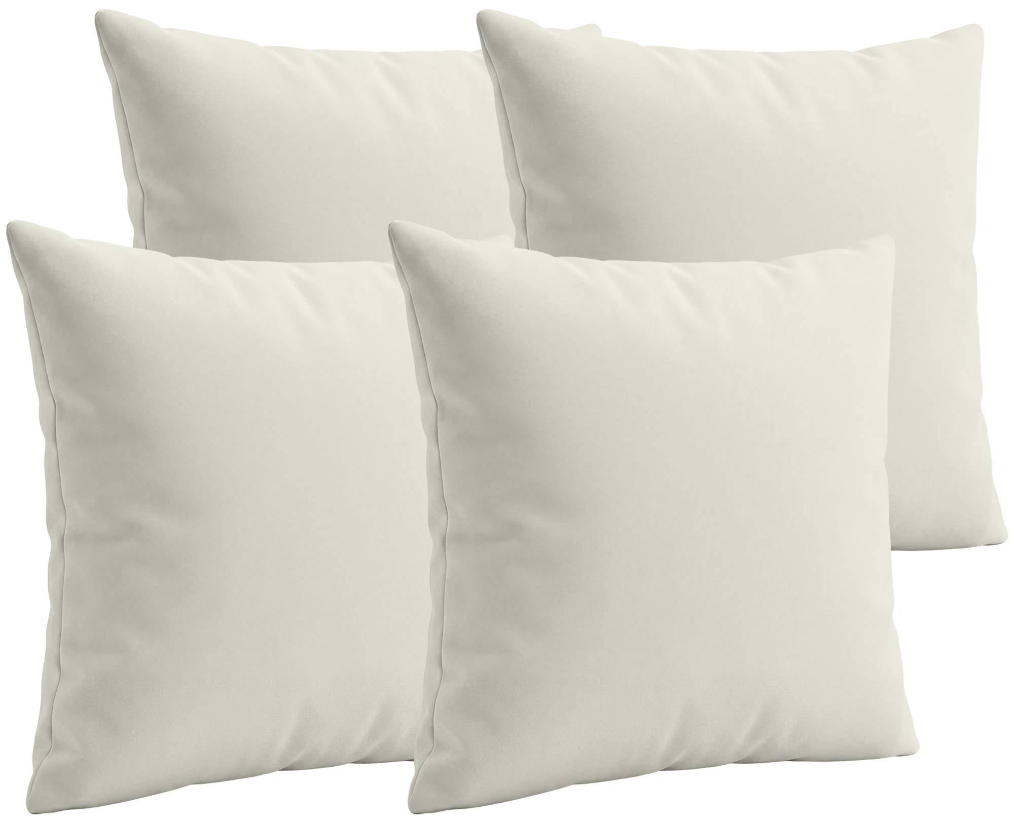 Kissenbezüge 4er Set 45x45 cm cremeweiß