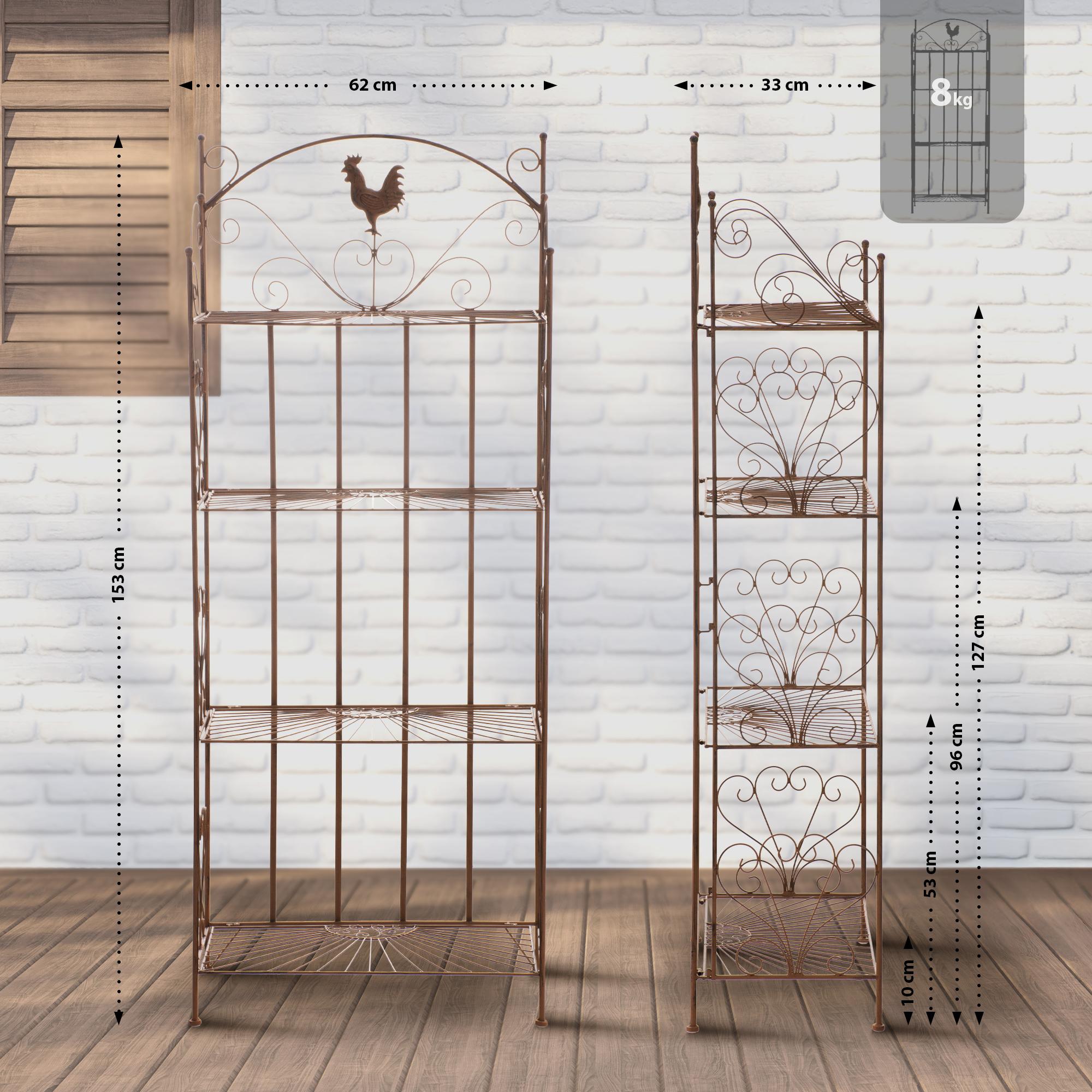 Standregal Mia aus Eisen 153 x 62 cm