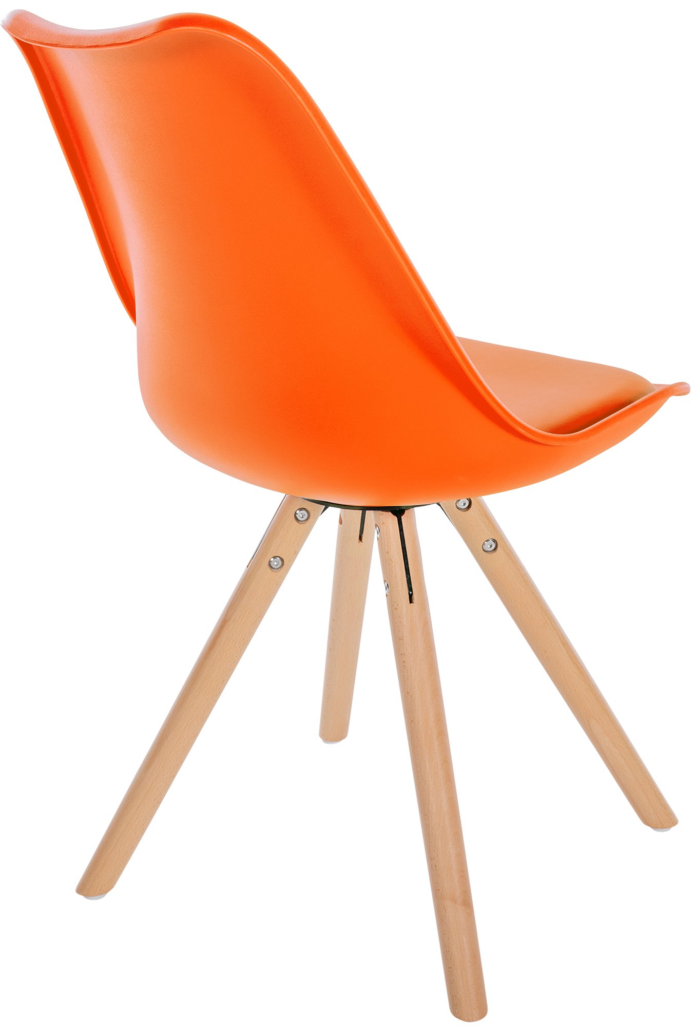 Stuhl Sofia Kunststoff orange natura (rund)