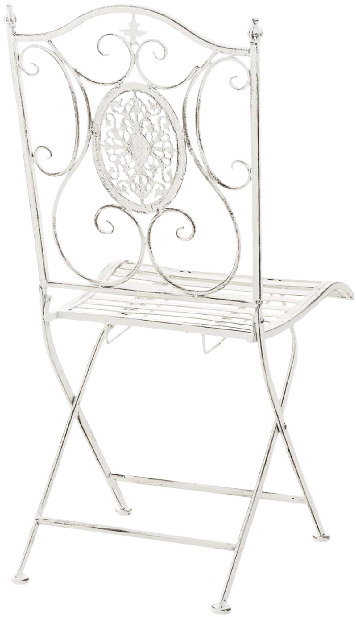 2er Set Klappstühle Sibell antik weiß
