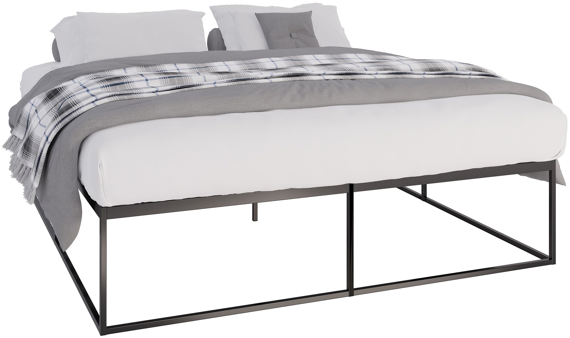 Metallbett Scala schwarz 200x180x46 cm