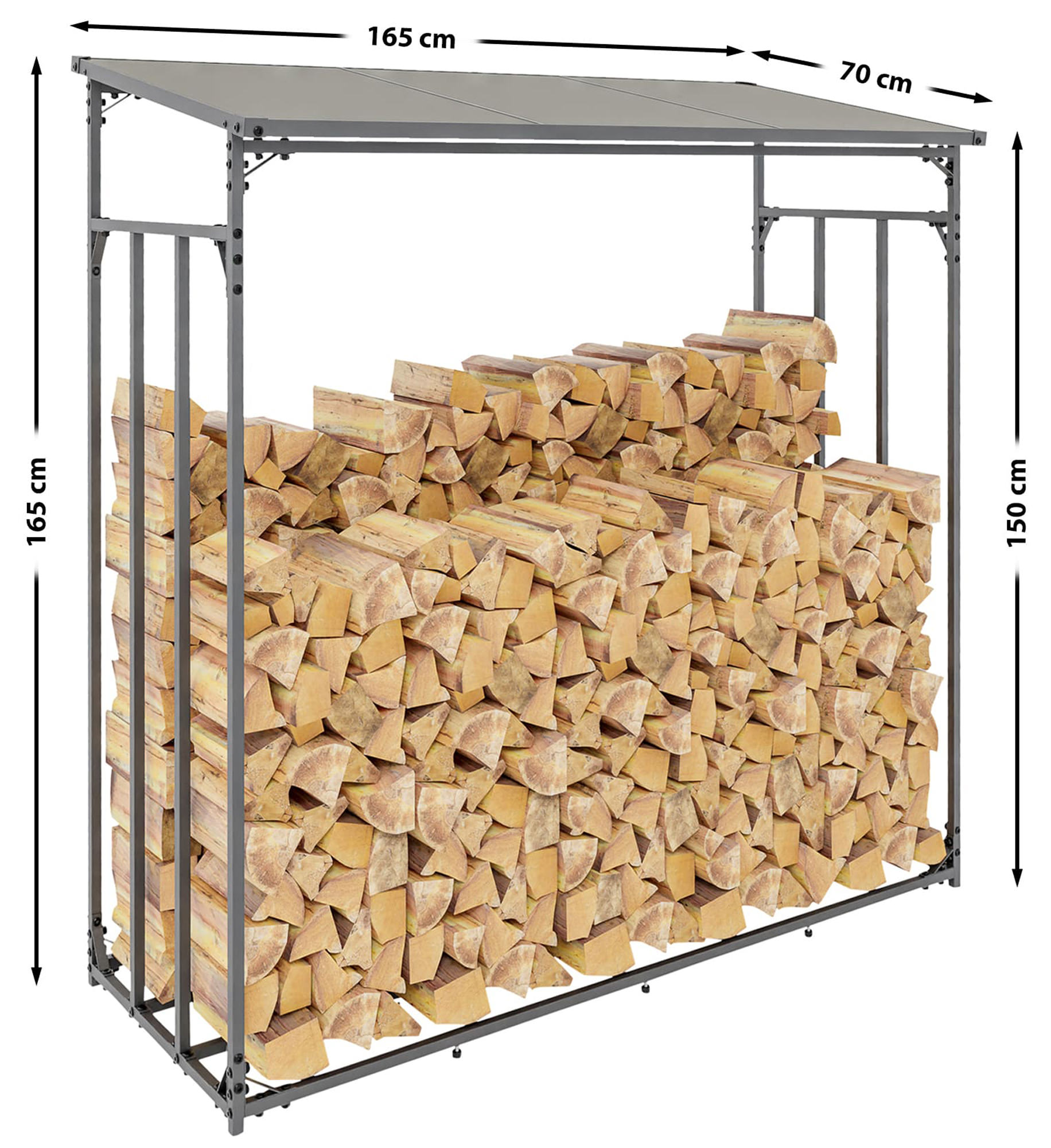 Kaminholzunterstand Ruston Aluminium XL