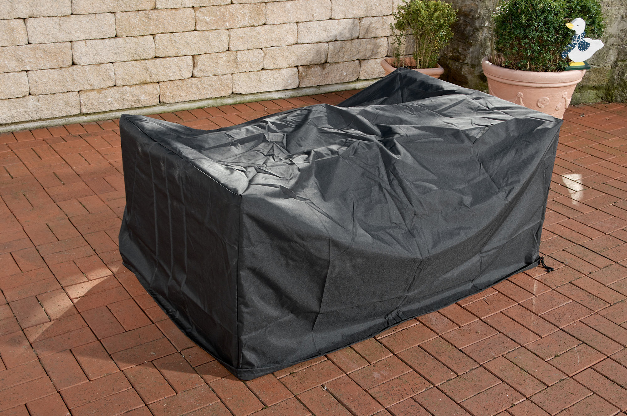 Abdeckhaube 148x83x80 cm Sofa & Fußhocker Molde schwarz