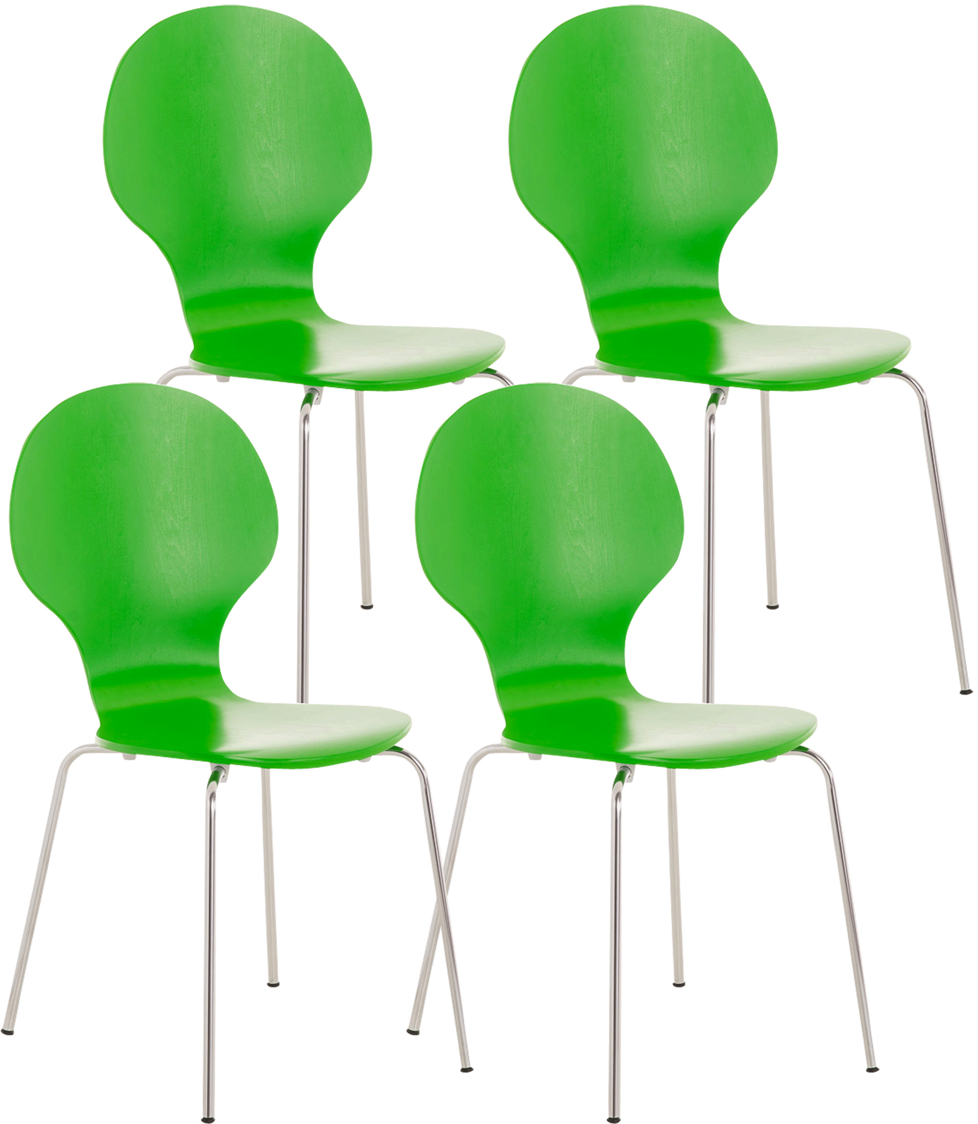 4x Stapelstuhl DIEGO grün