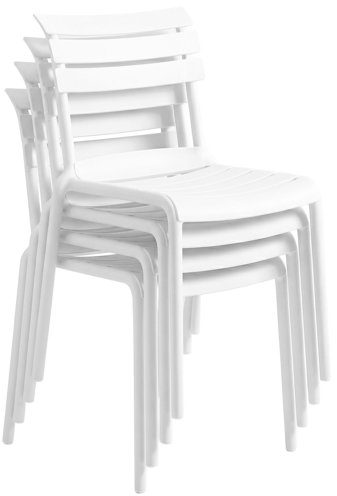 Gartenmöbel-Set Vela mit 4 Stühlen weiß