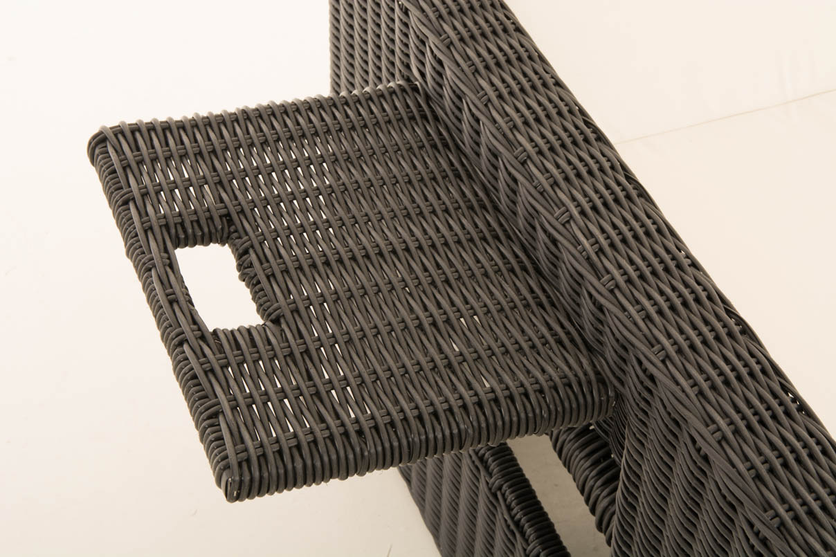 Polyrattan Sofa Ancona 5mm schwarz cremeweiß