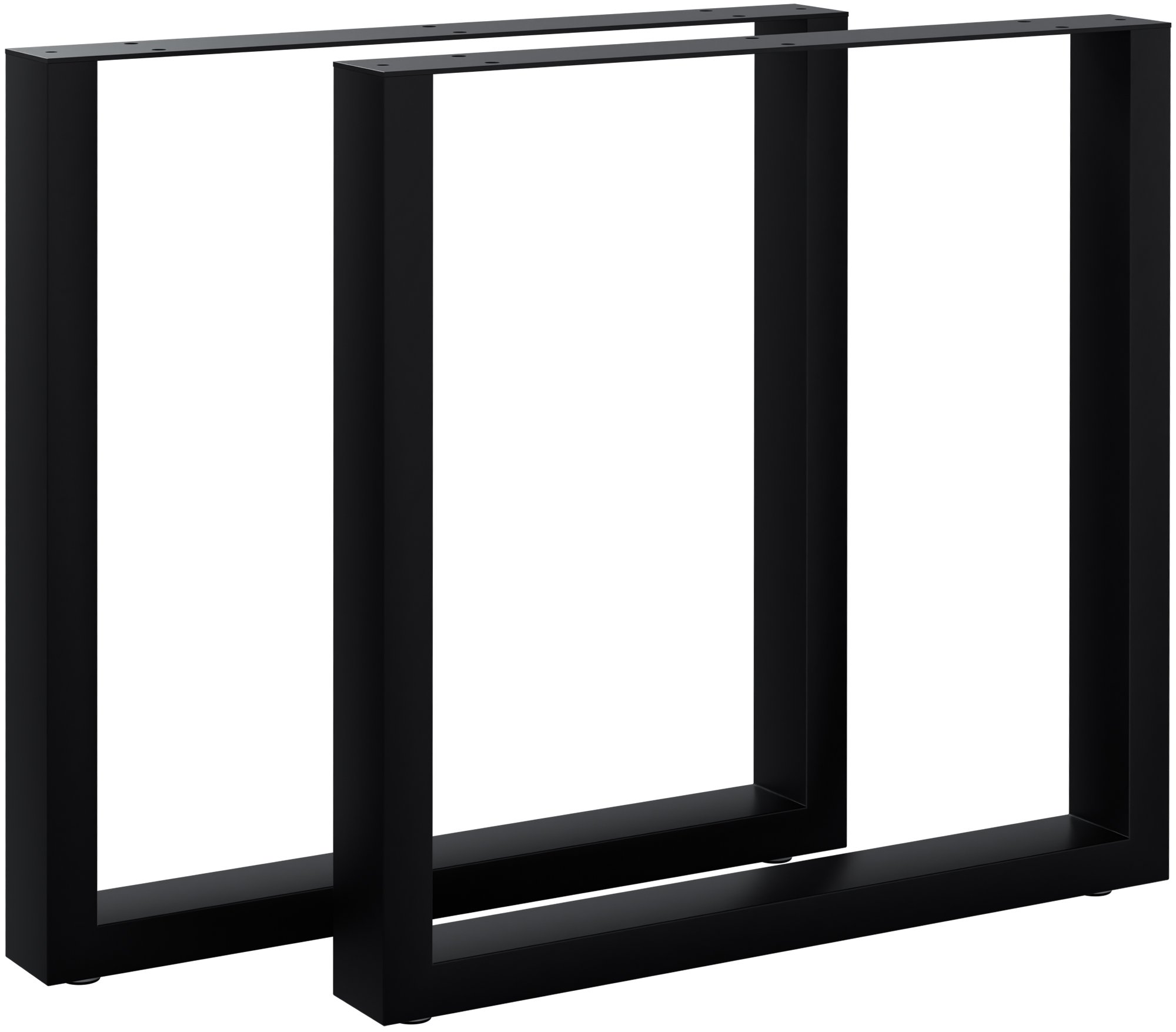2er Set Tischbeine Ilkan schwarz 70 cm