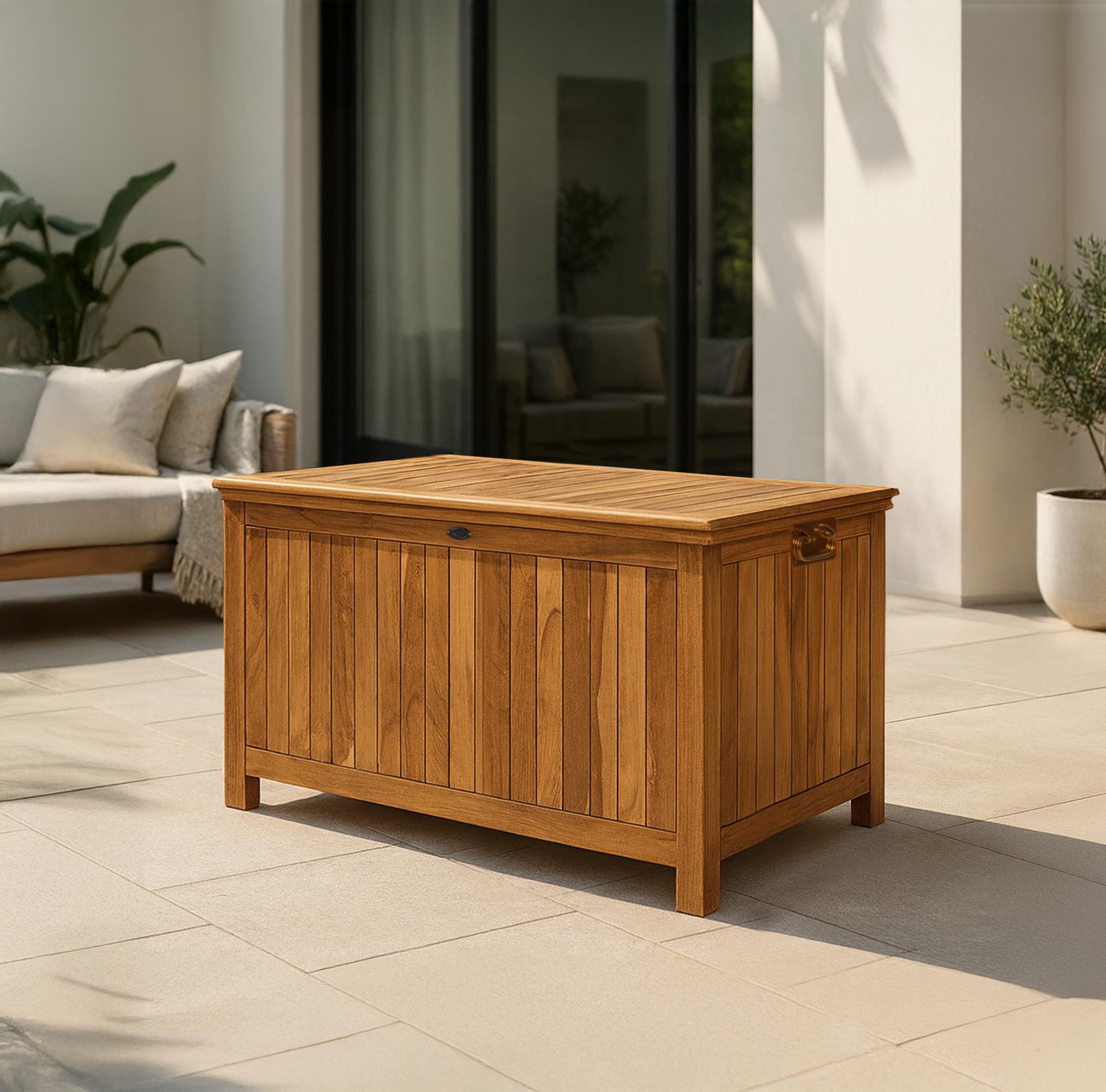 Auflagenbox Novena Teakholz teak 120 cm