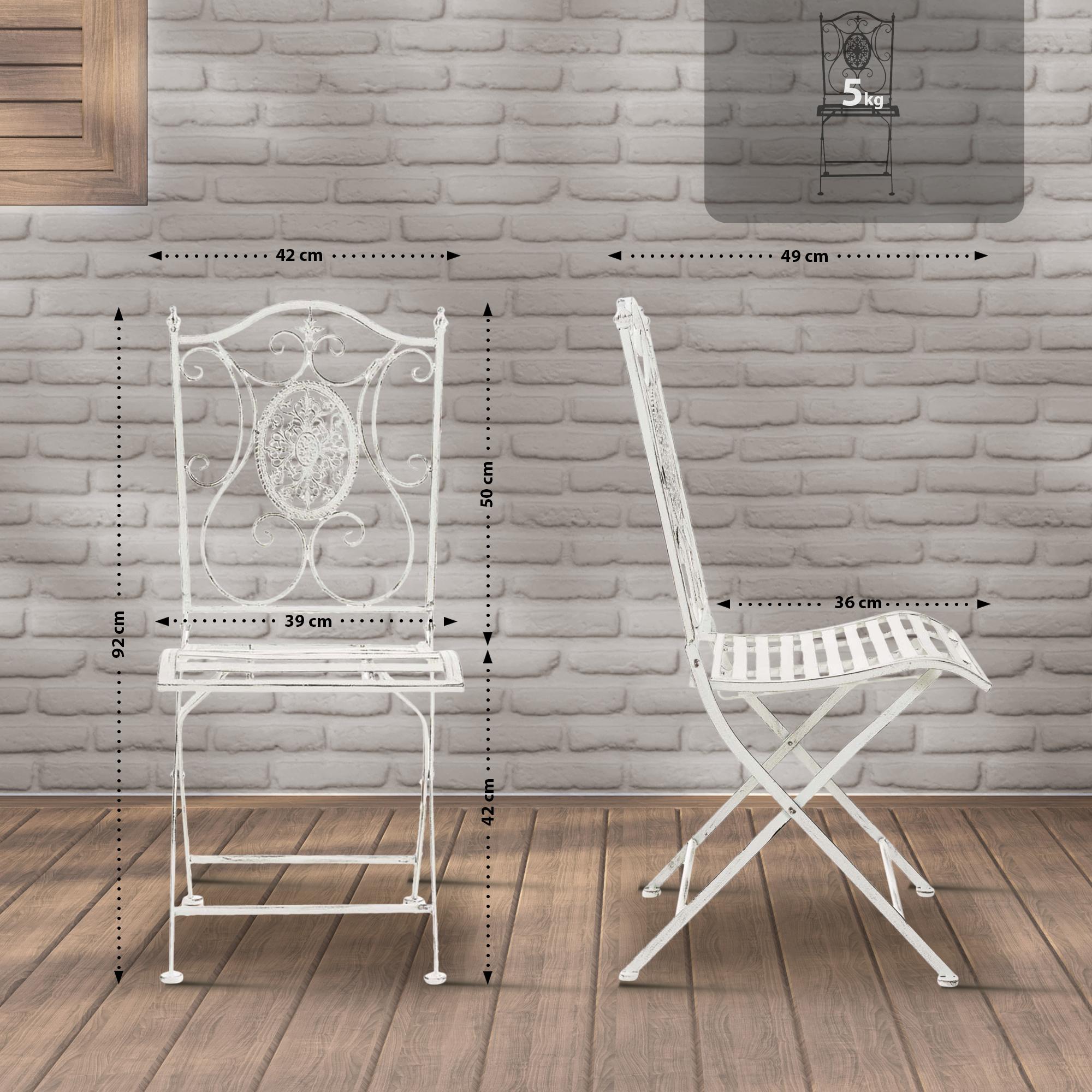 2er Set Klappstühle Sibell weiß