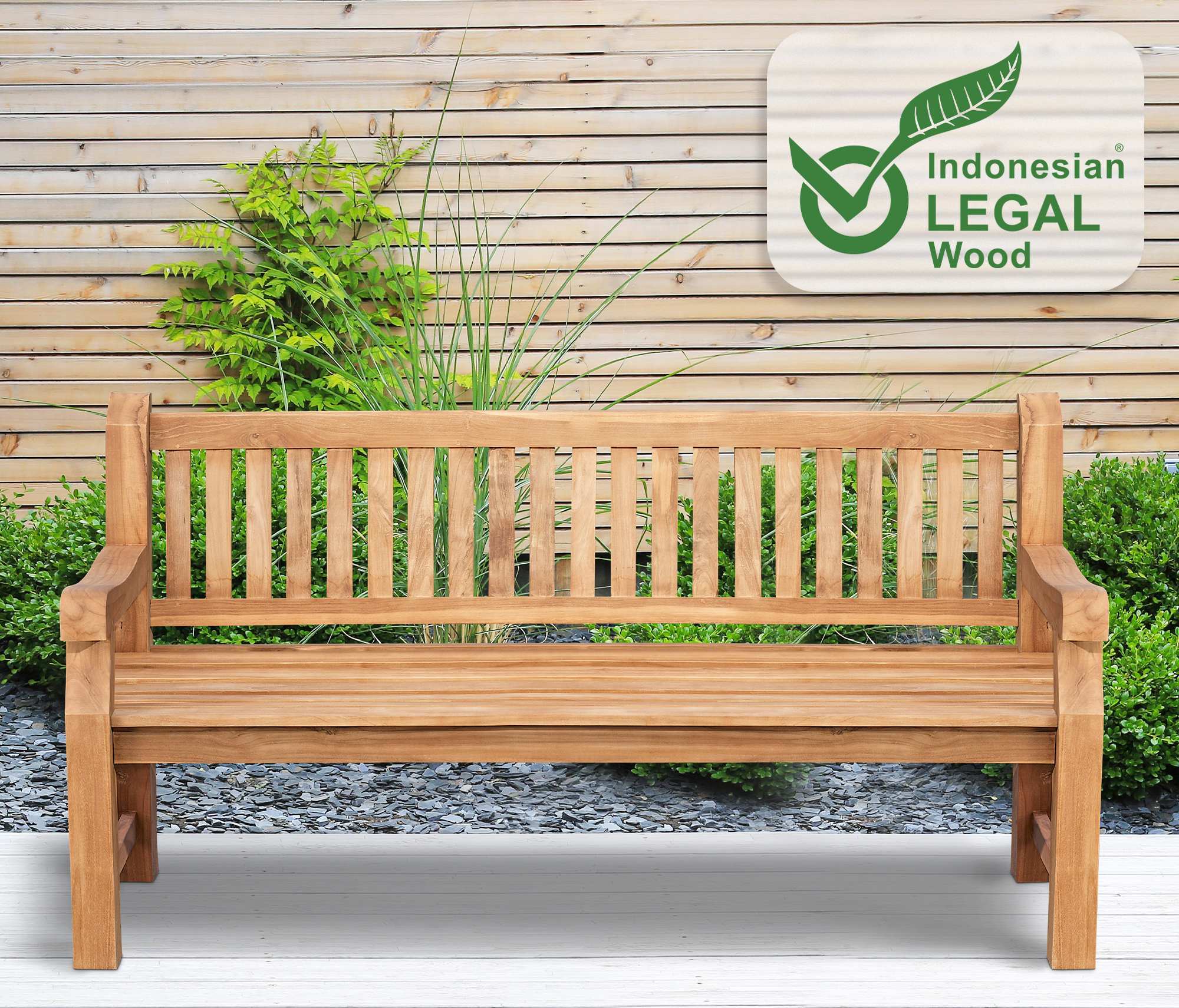 Teakbank Jackson V2 teak 180 cm