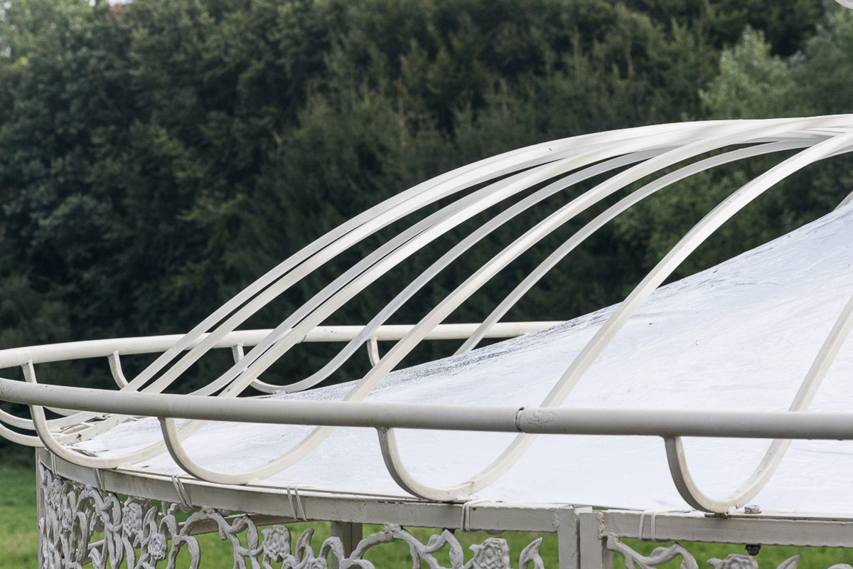 Dach für Luxus Pavillon Romantik weiß Ø 350 cm