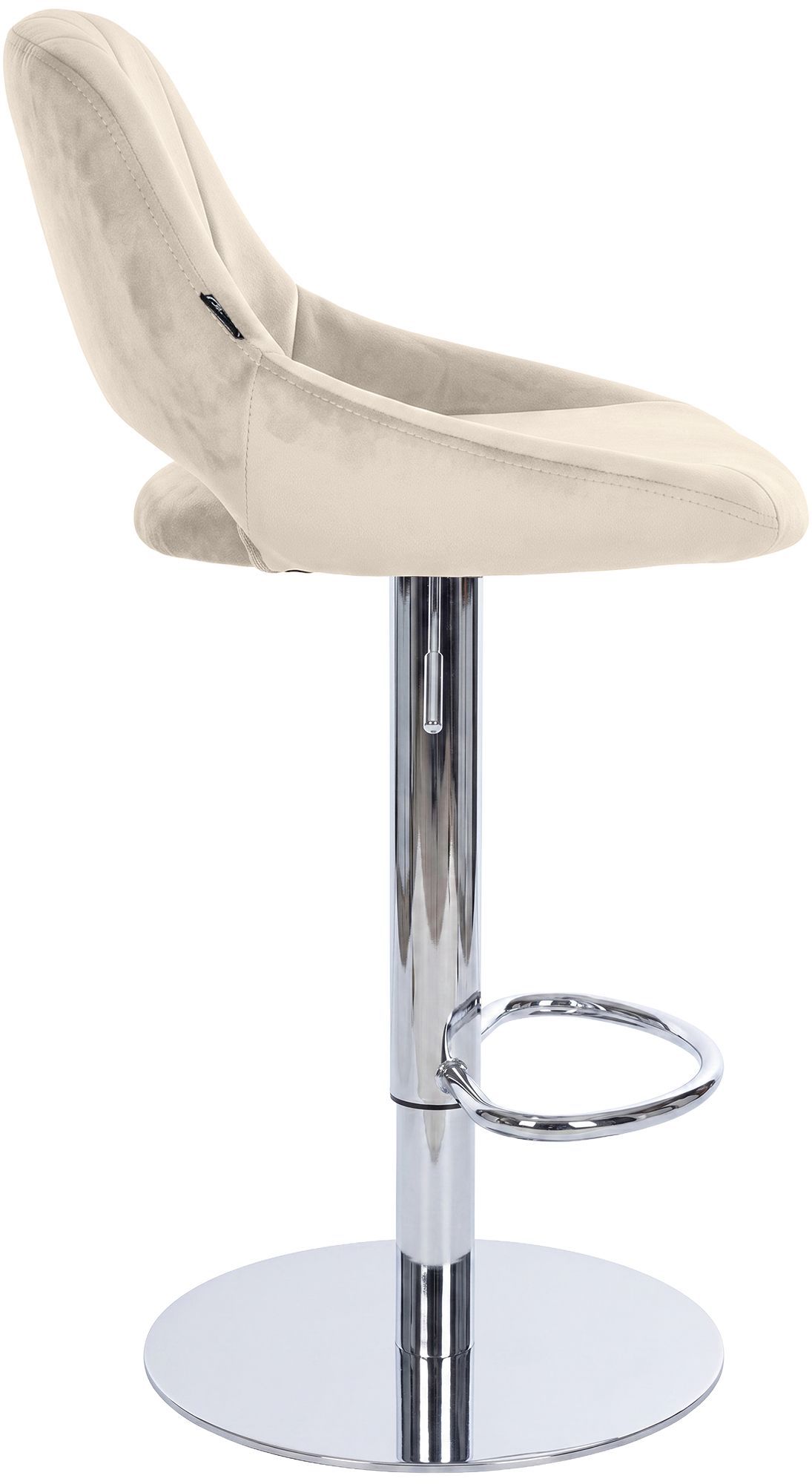 Barhocker Milet Chrom mit extra schwerem Standfuß