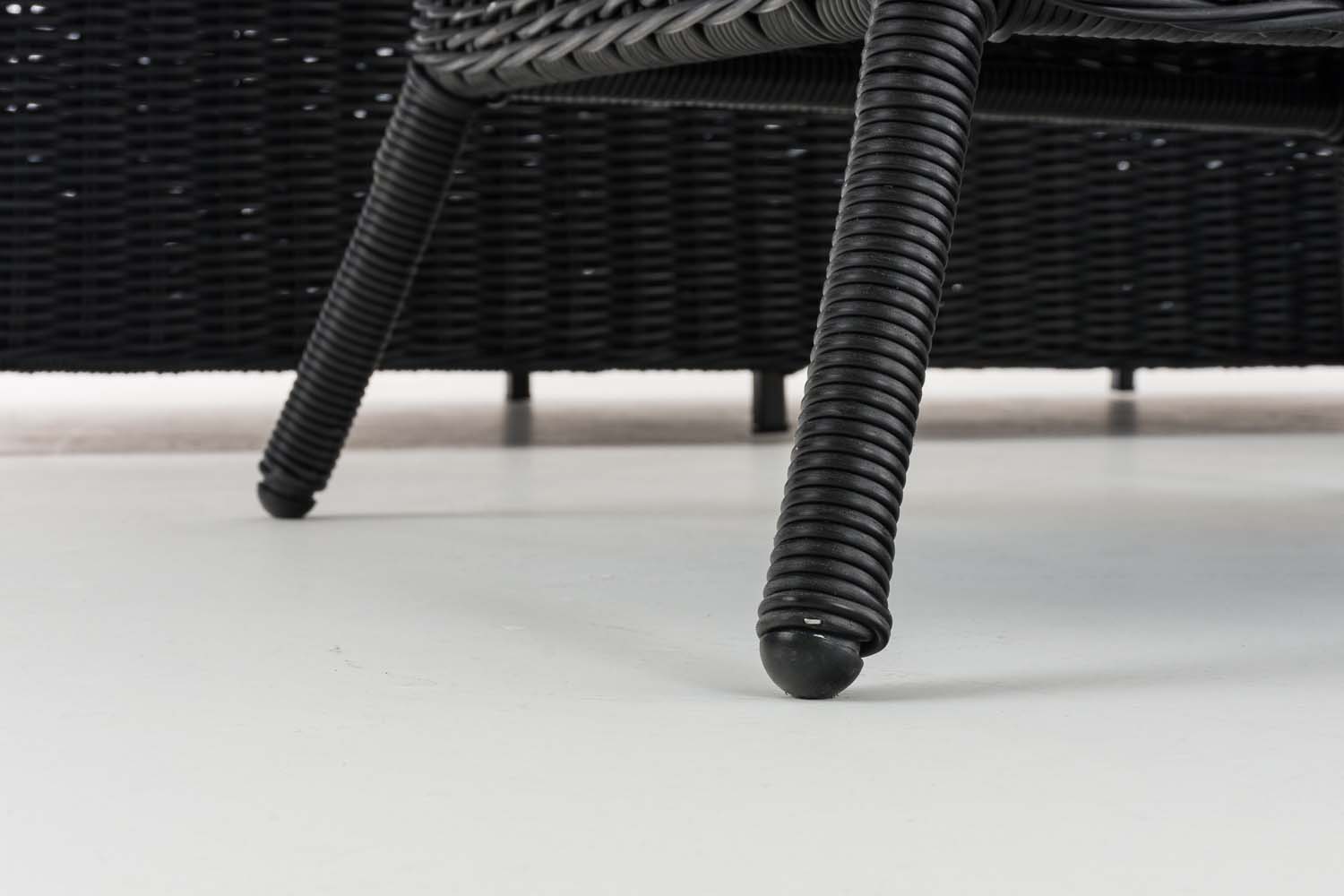 Polyrattan Gartengarnitur Sierra 5 mm schwarz eisengrau