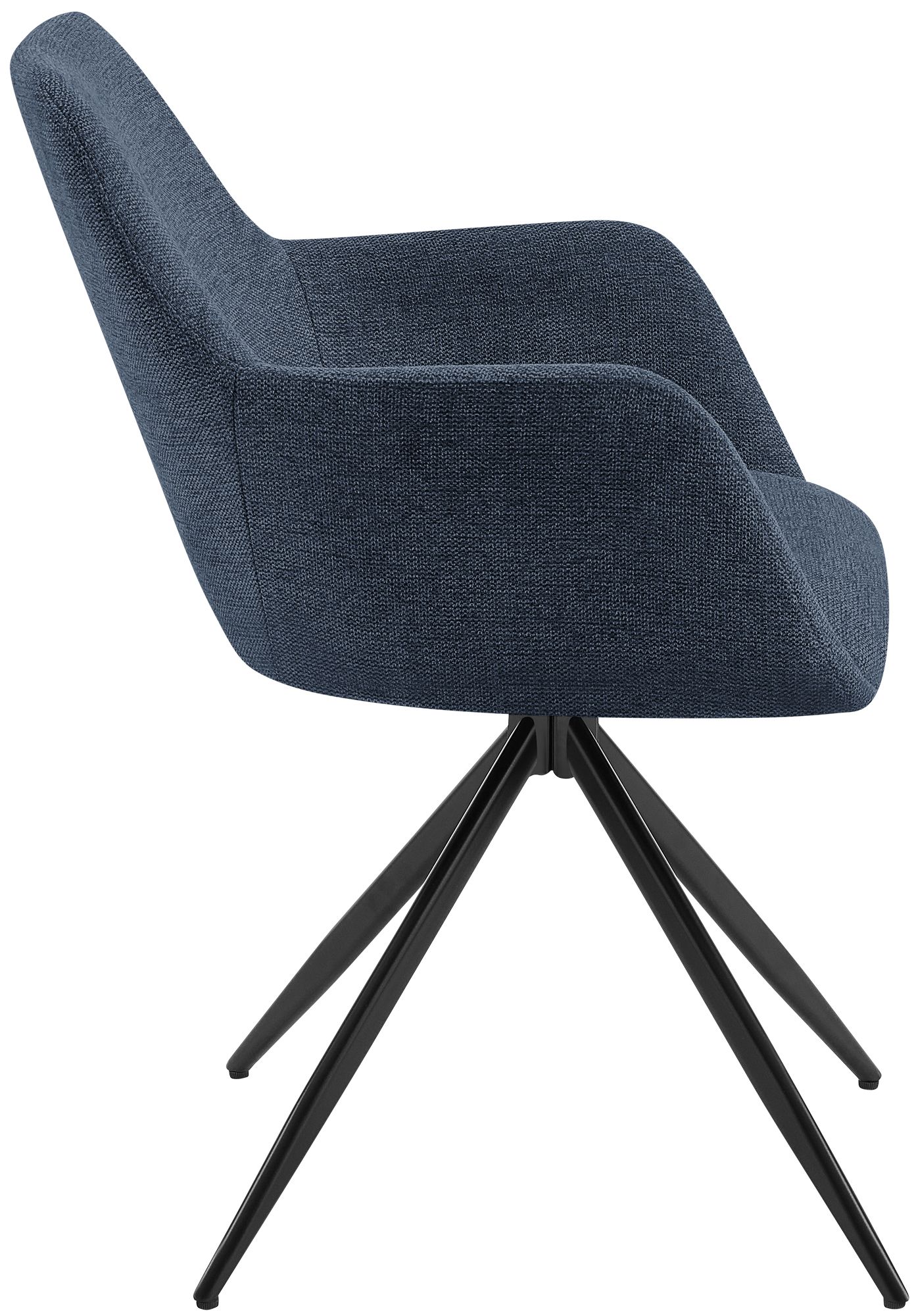 2er Set Esszimmerstuhl Olema Stoff blau