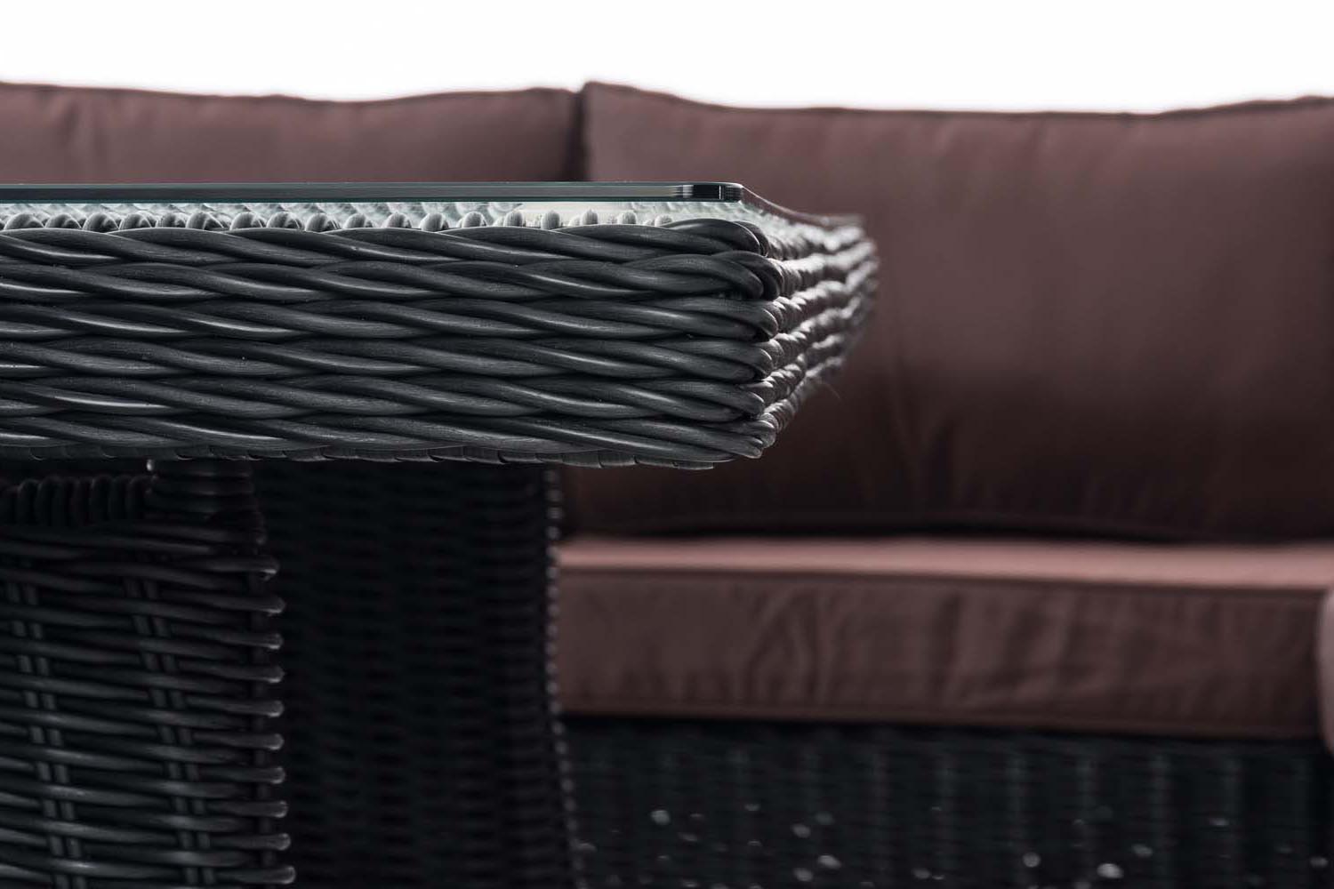 Sitzgruppe Sorano 5mm schwarz terrabraun