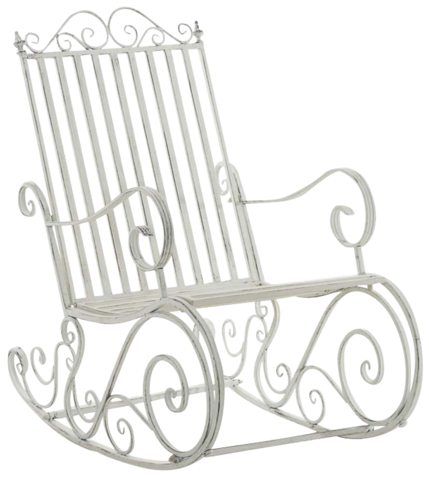 2er Set Schaukelstühle Smilla antik weiß