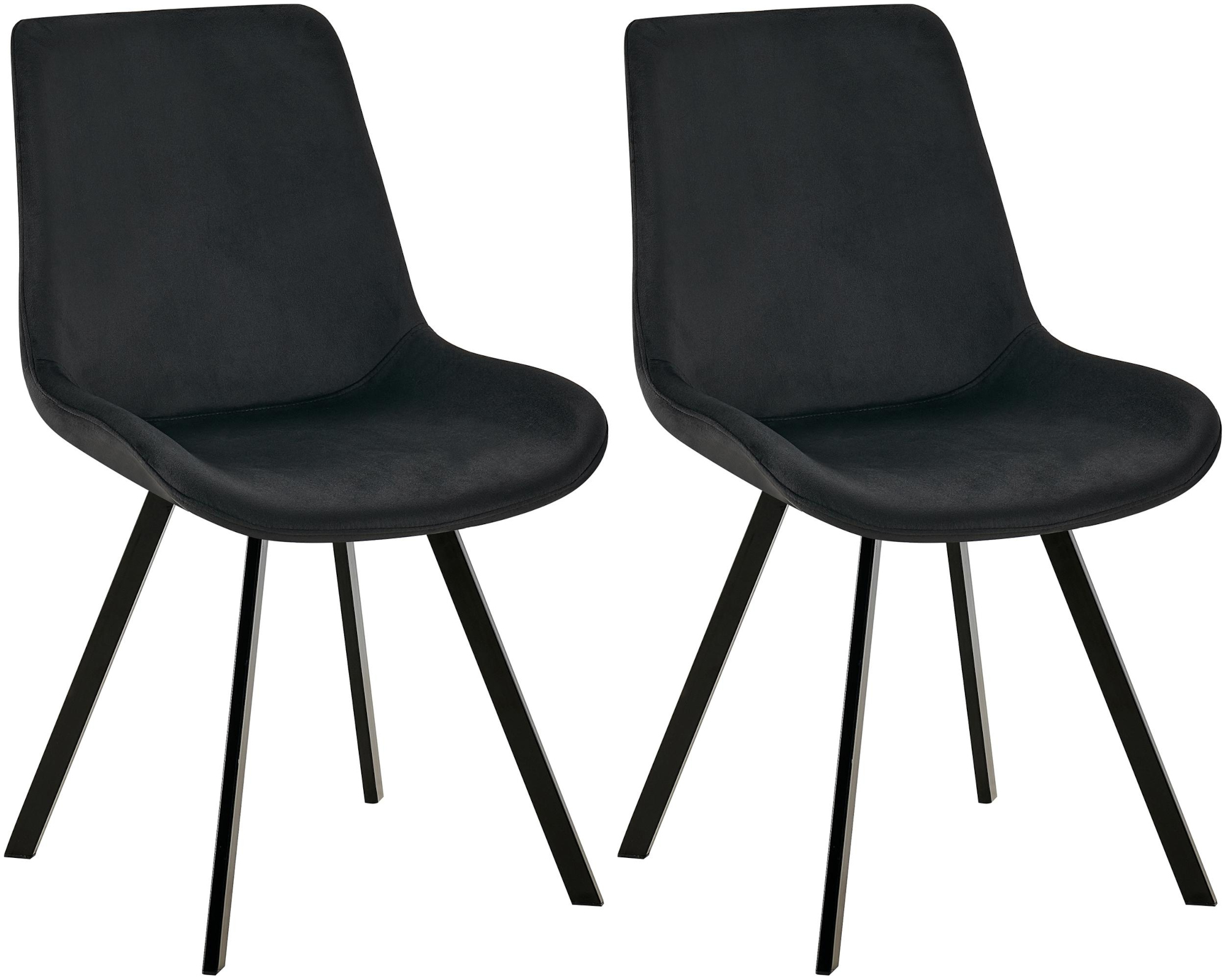 2er Set Esszimmerstuhl Lewes Samt