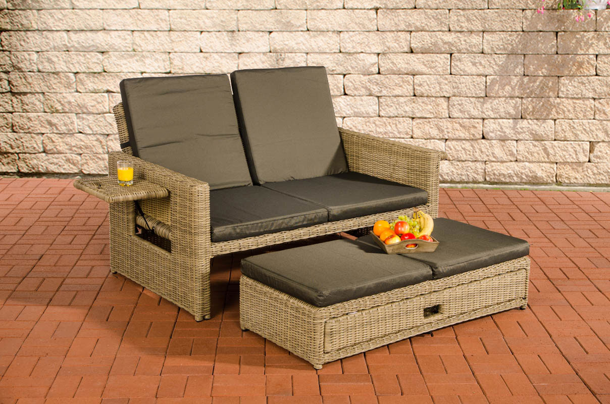 Polyrattan Sofa Ancona 5mm natura anthrazit