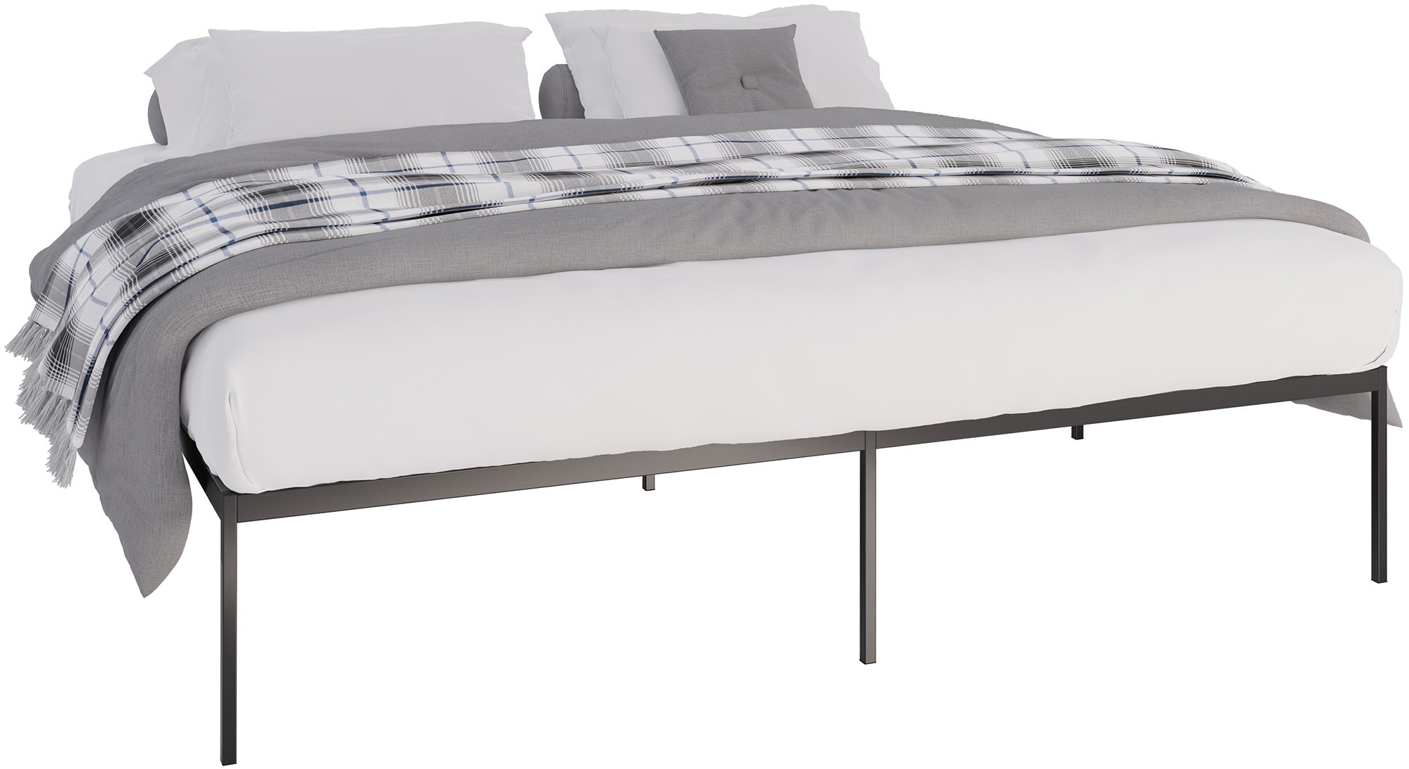 Metallbett Fargo schwarz 200x200x42 cm
