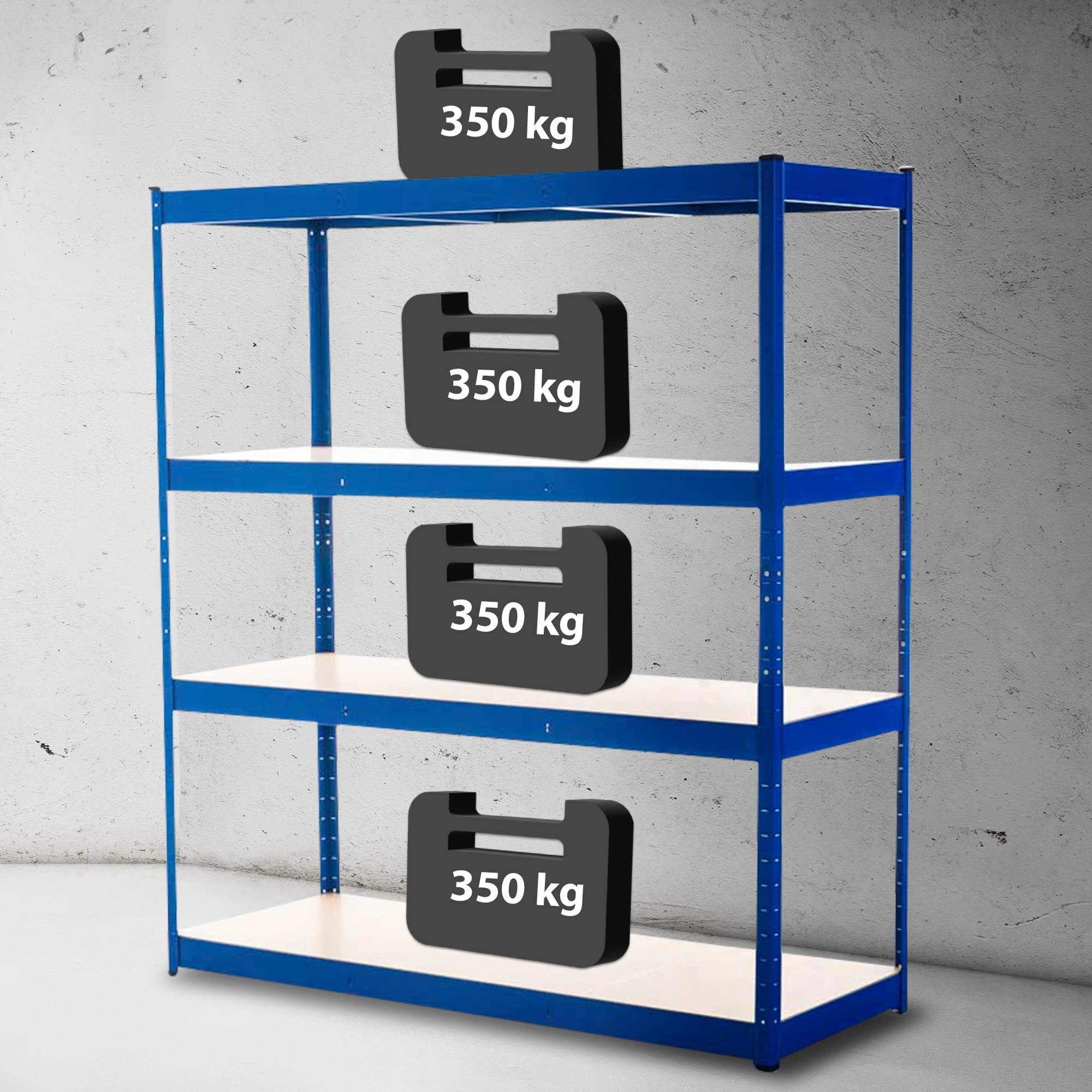 Lagerregal 160x60x180 cm blau