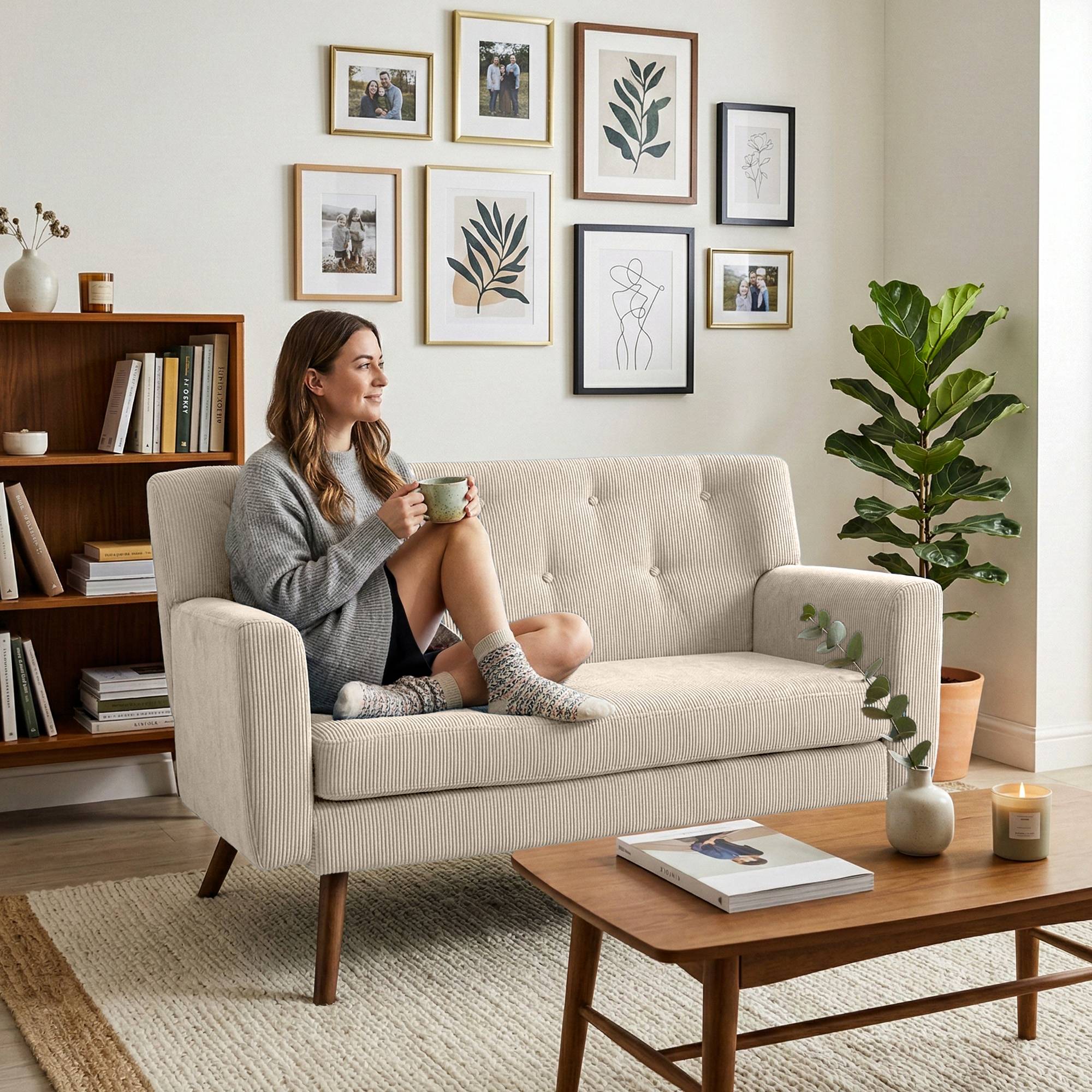 Sofa Kioni Cord creme