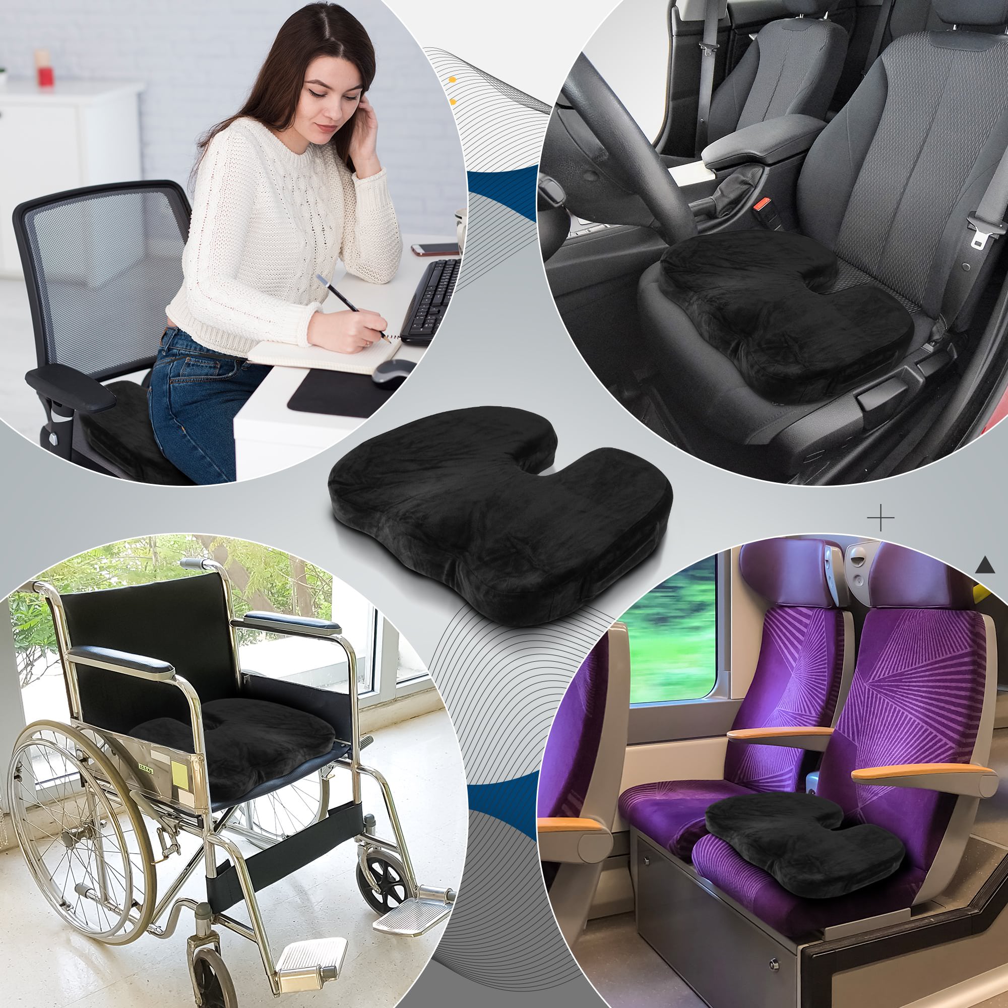 Ergonomisches Sitzkissen schwarz