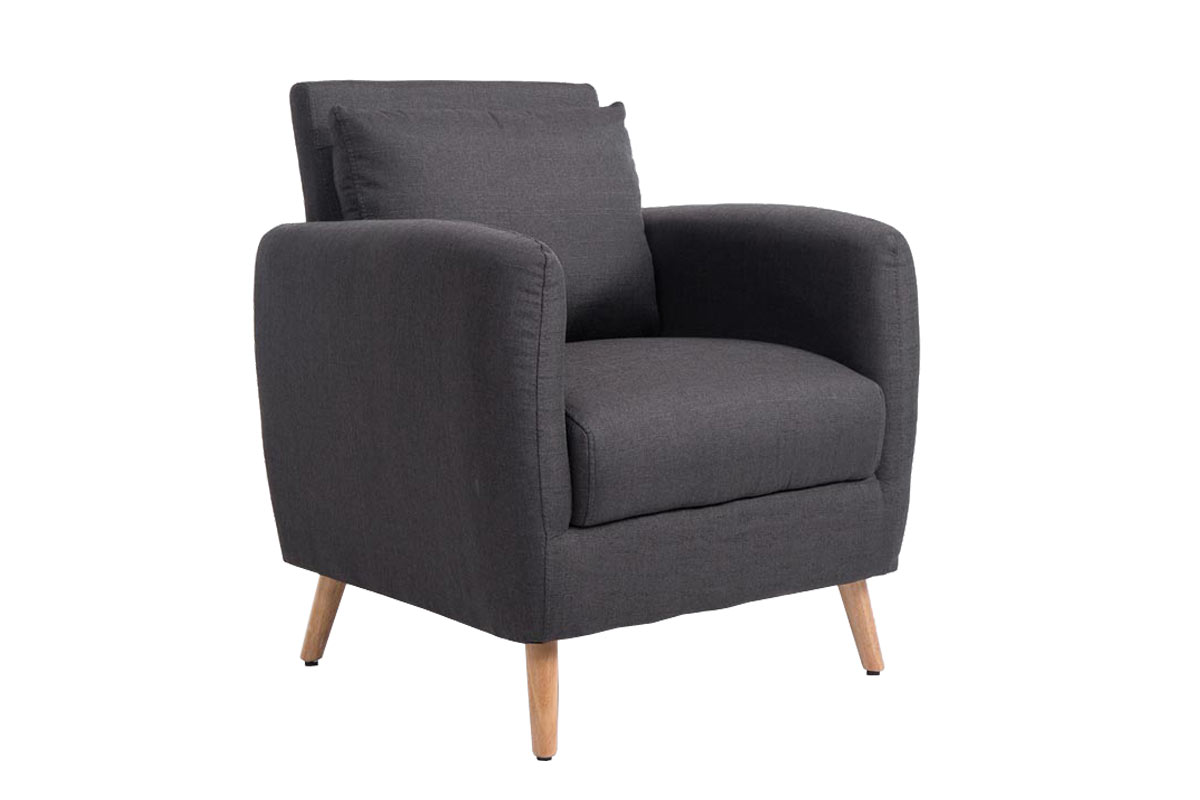Sessel Tilgard Stoff dunkelgrau