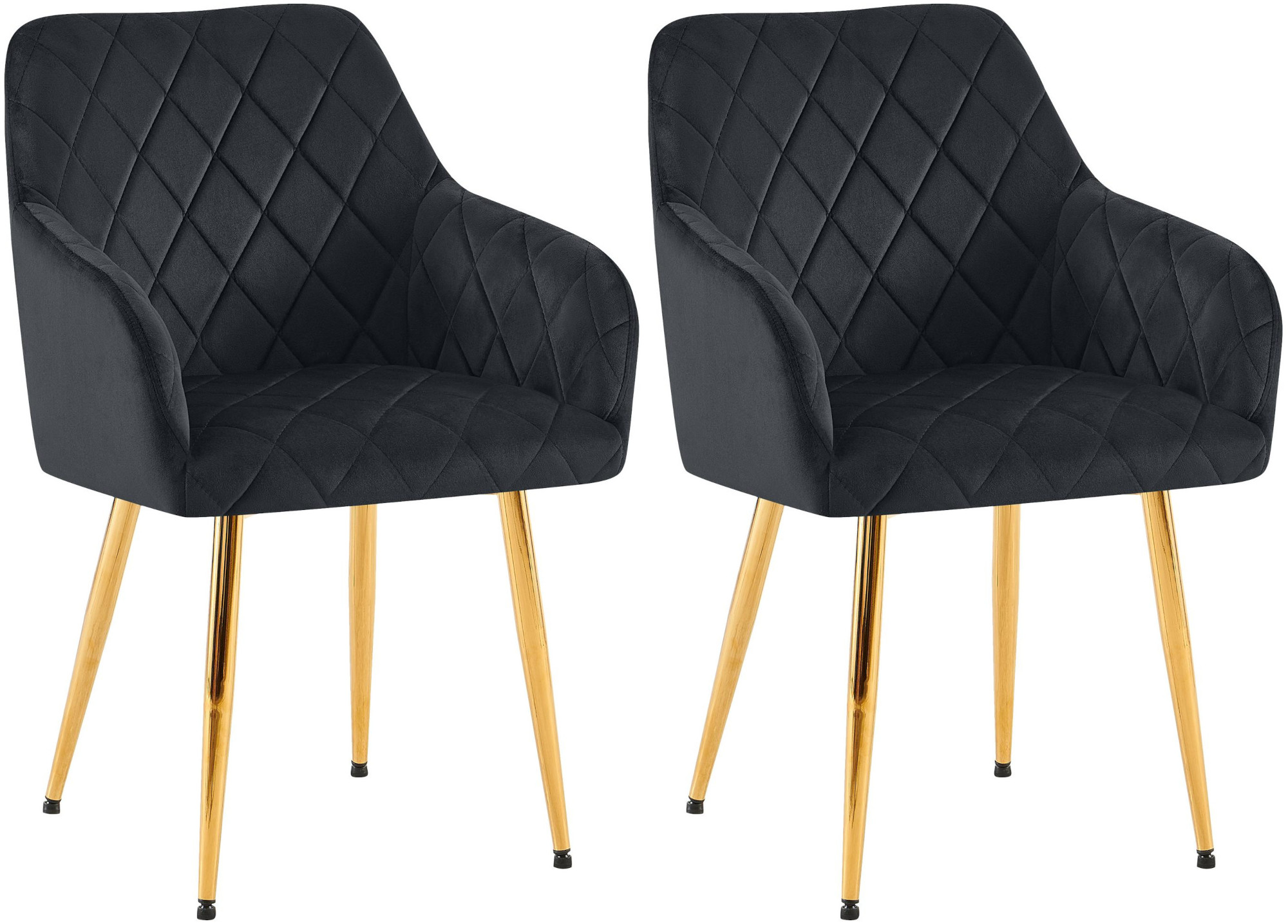 2er Set Esszimmerstühle Monett Samt
