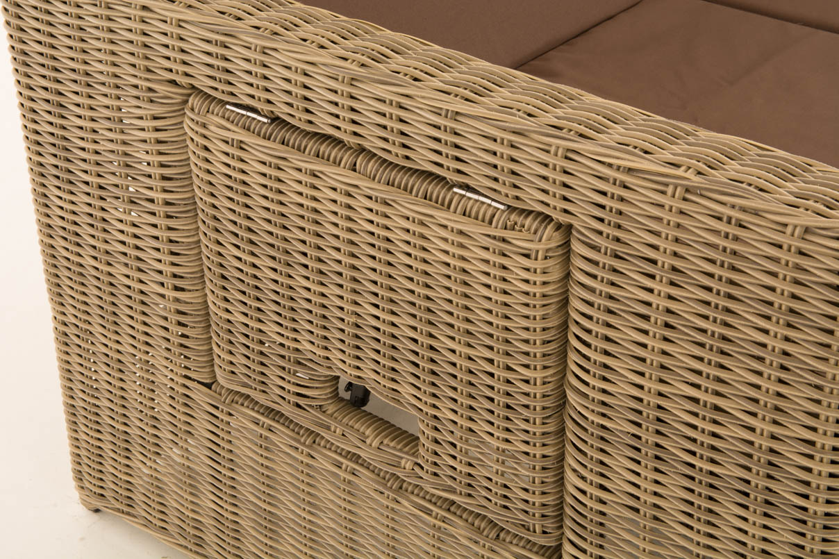 Polyrattan Sofa Ancona 5mm natura terrabraun
