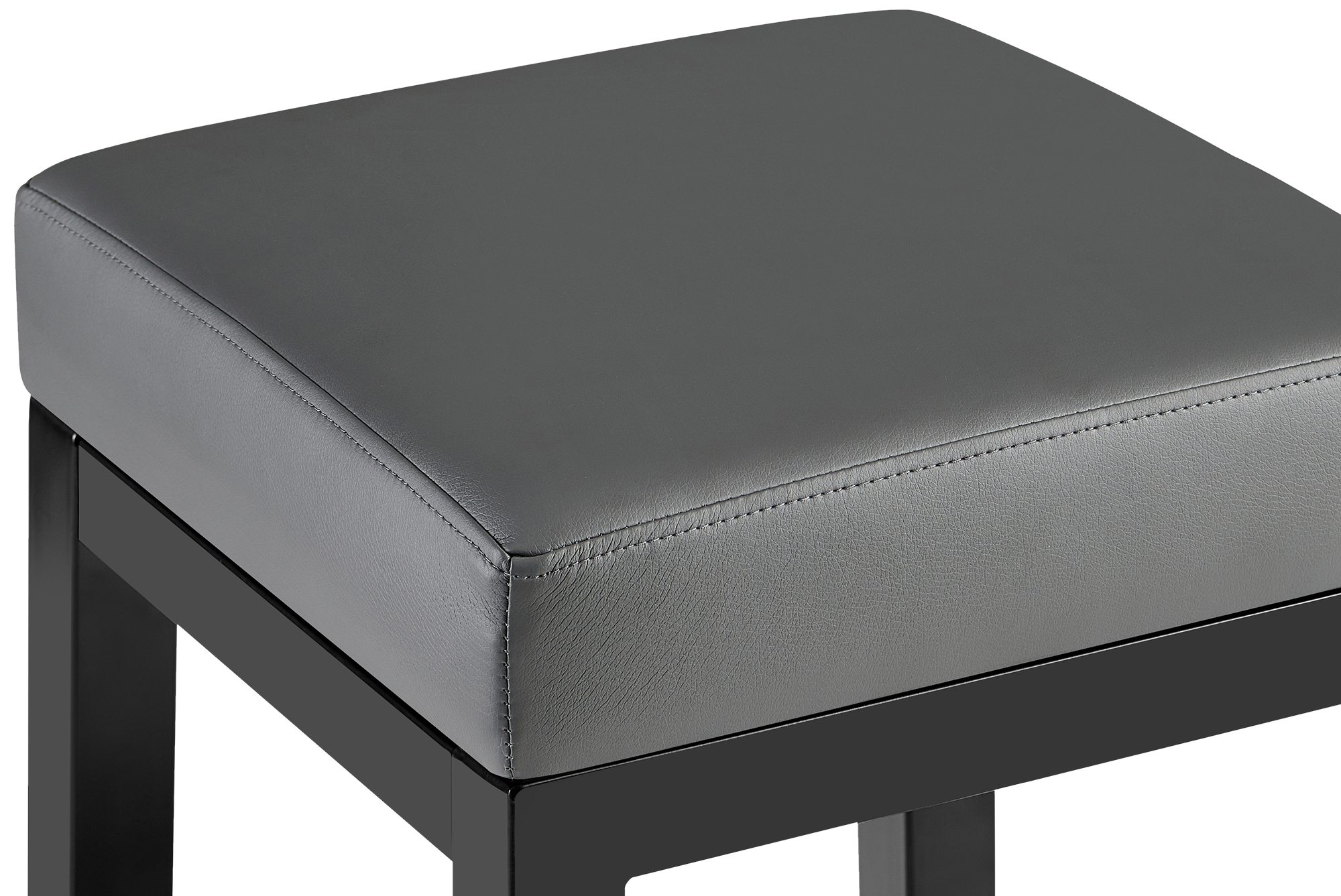 Barhocker Taylor Kunstlederbezug Sitzhöhe 78 cm Metallgestell schwarz grau