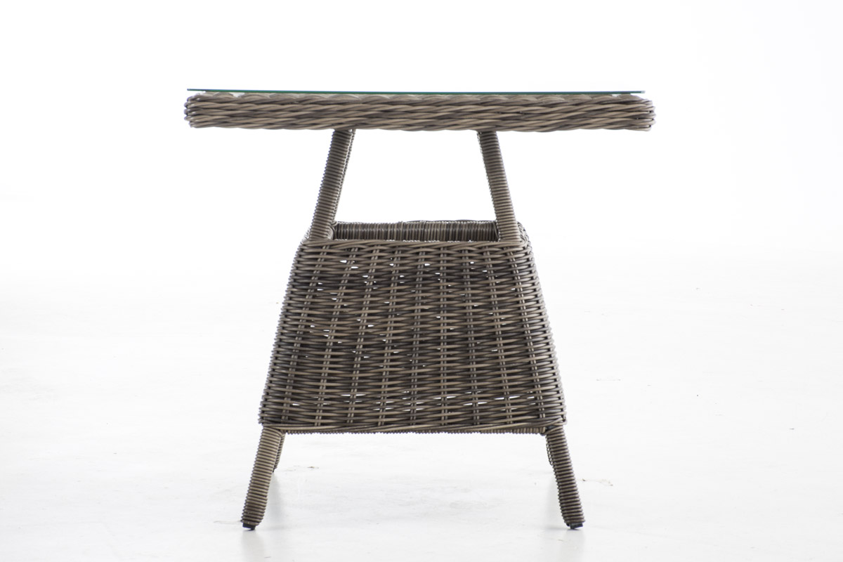 Polyrattan Tisch Santa Lucia 70 x 70 cm grau-meliert