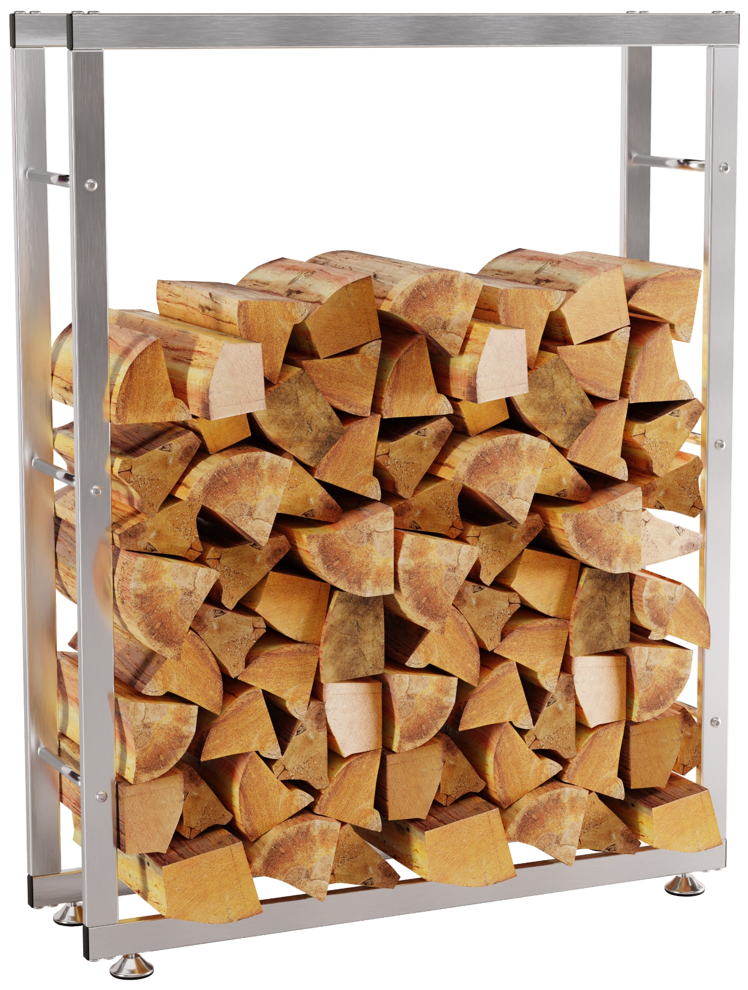Kaminholzständer Keri V2 Edelstahl edelstahl 25x80x125 cm
