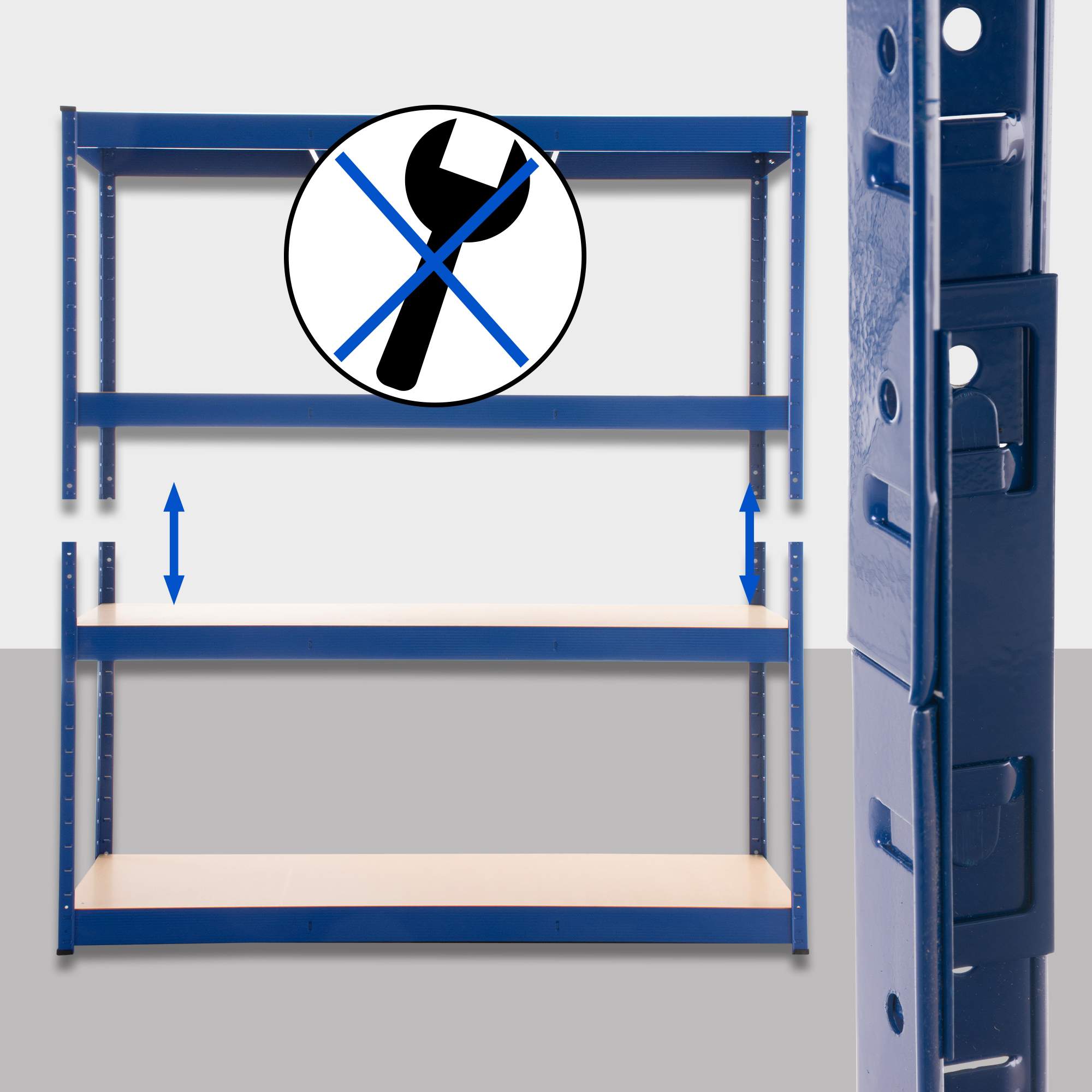 Lagerregal 160x60x180 cm blau