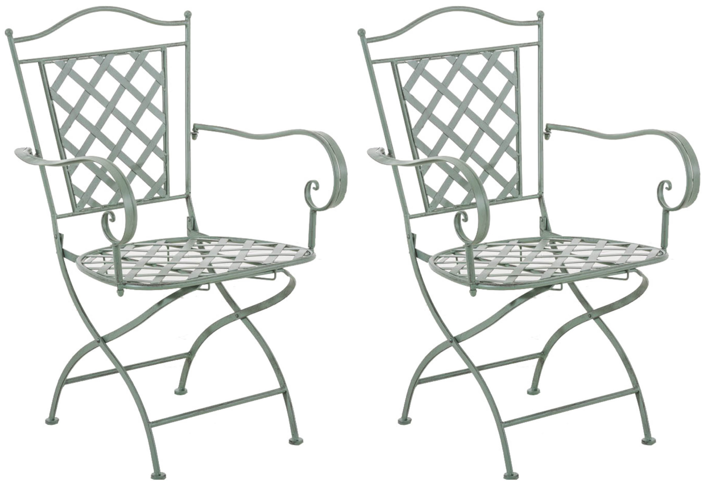 2er Set Stühle Adara antik-grün