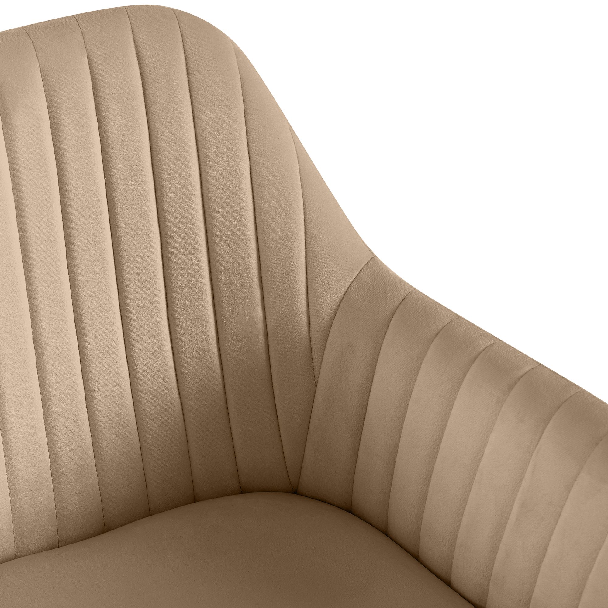 2er Set Esszimmerstühle Welby taupe Samt