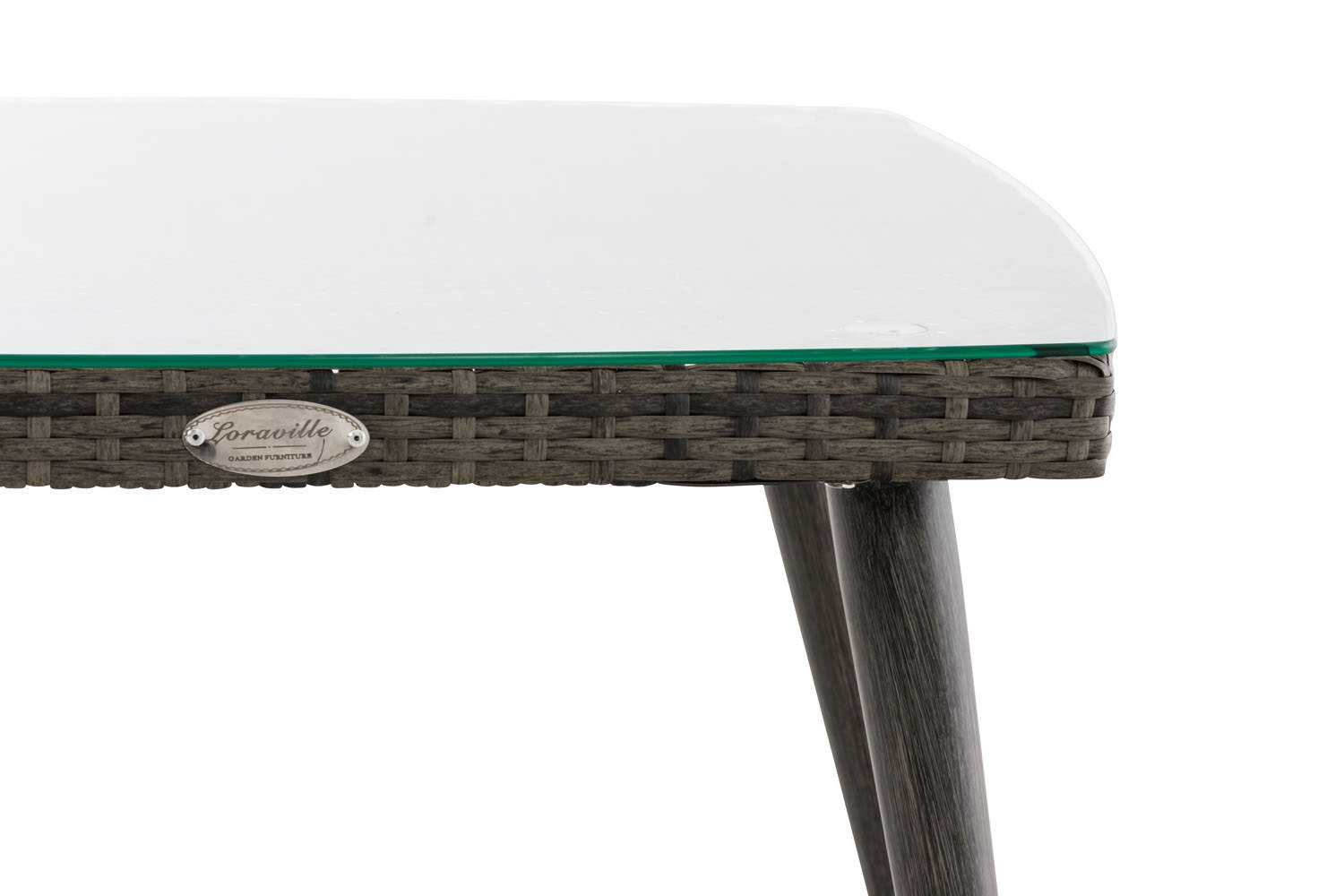 Polyrattan Tisch Ameland grau-meliert 30 cm