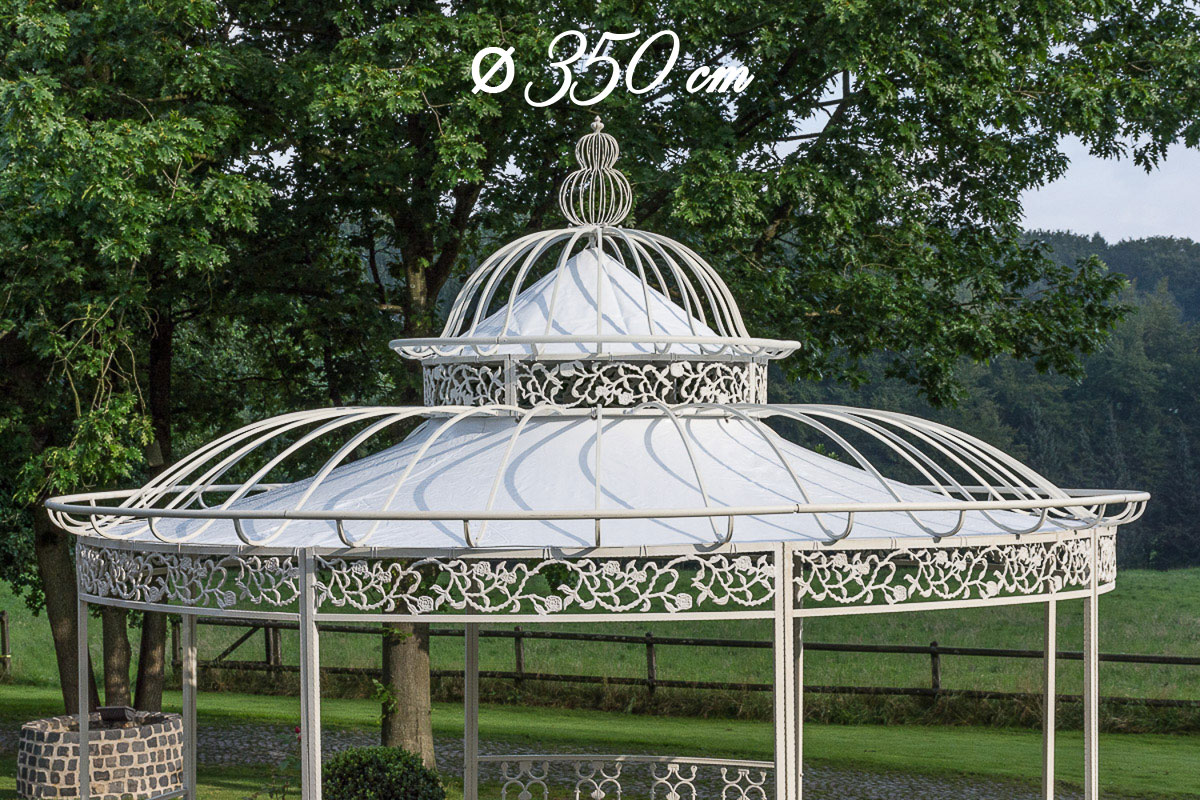 Dach für Luxus Pavillon Romantik weiß Ø 350 cm