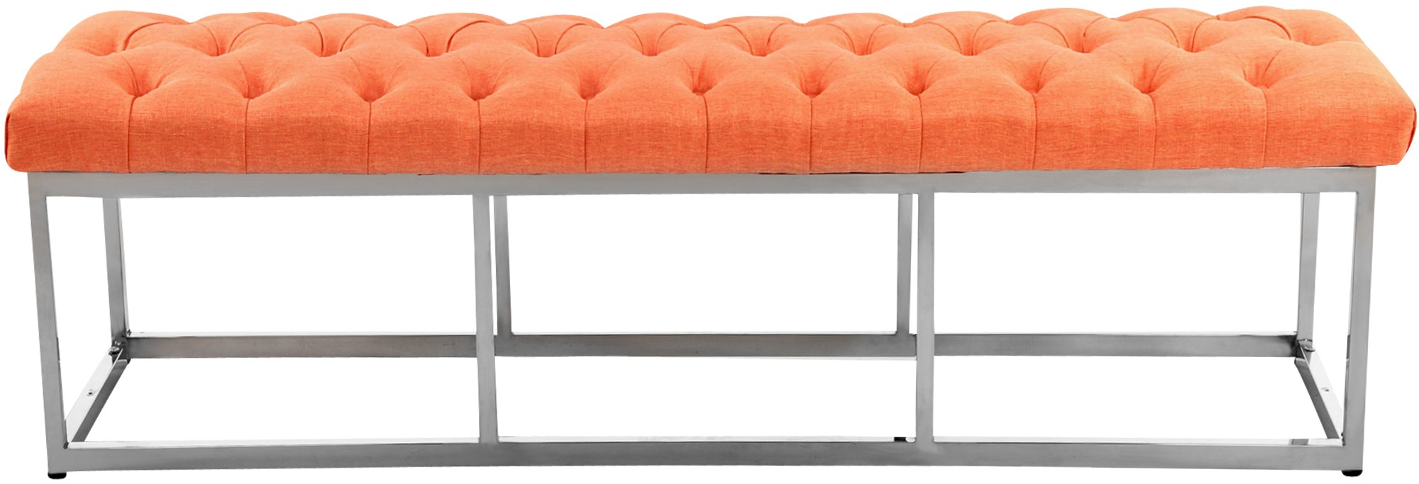 Sitzbank Amun Stoff Edelstahl orange 150 cm