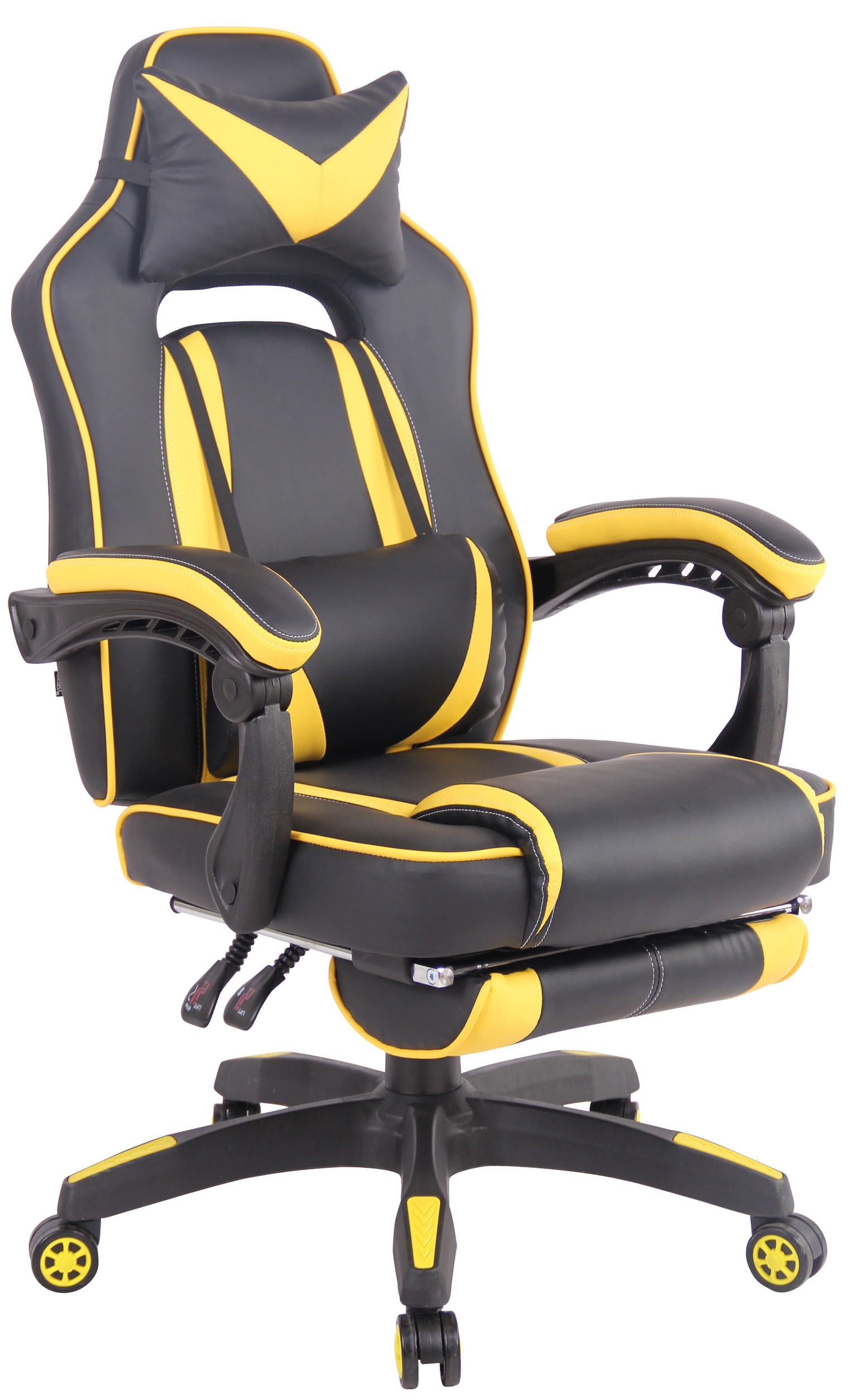 Gaming Bürostuhl Heat mit Fußablage schwarz/gelb