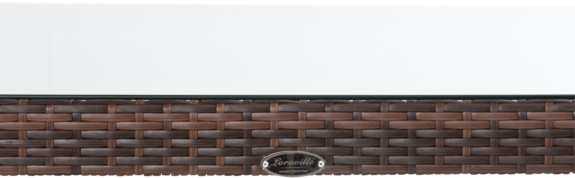 Polyrattan Tisch Alia braun-meliert