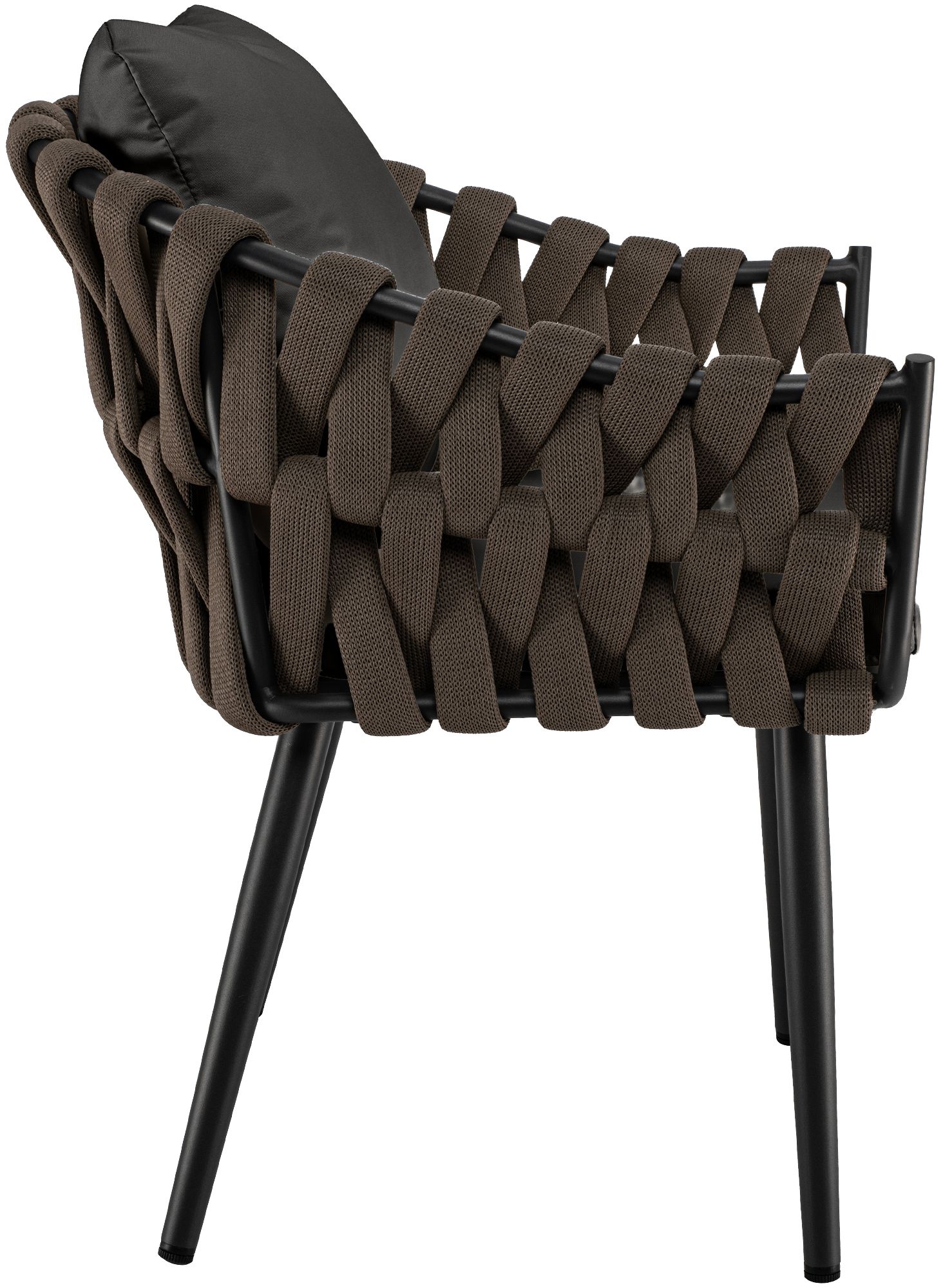 Gartensessel Naxos Taupe mit Sitzkissen anthrazit