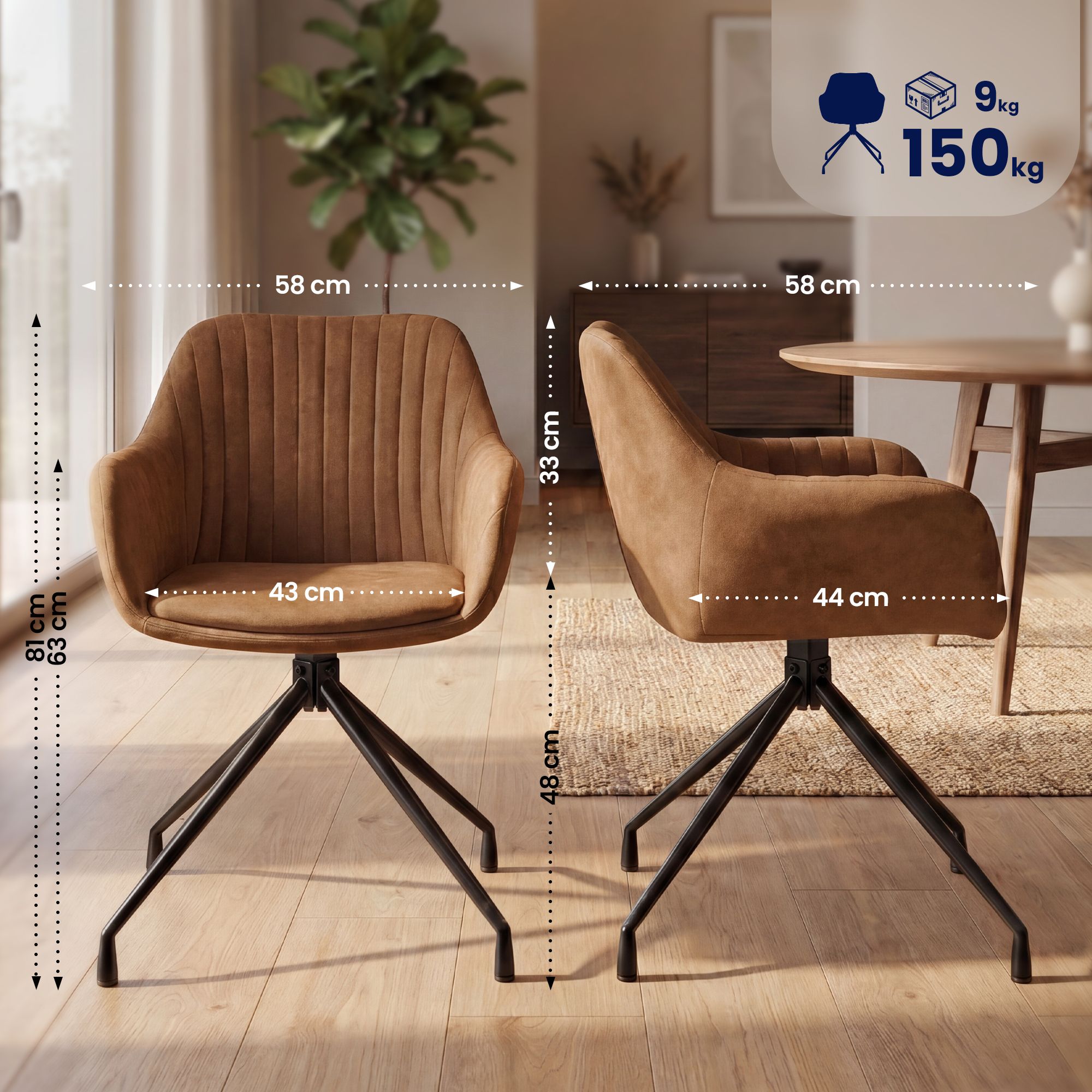 2er Set Esszimmerstühle Novanis